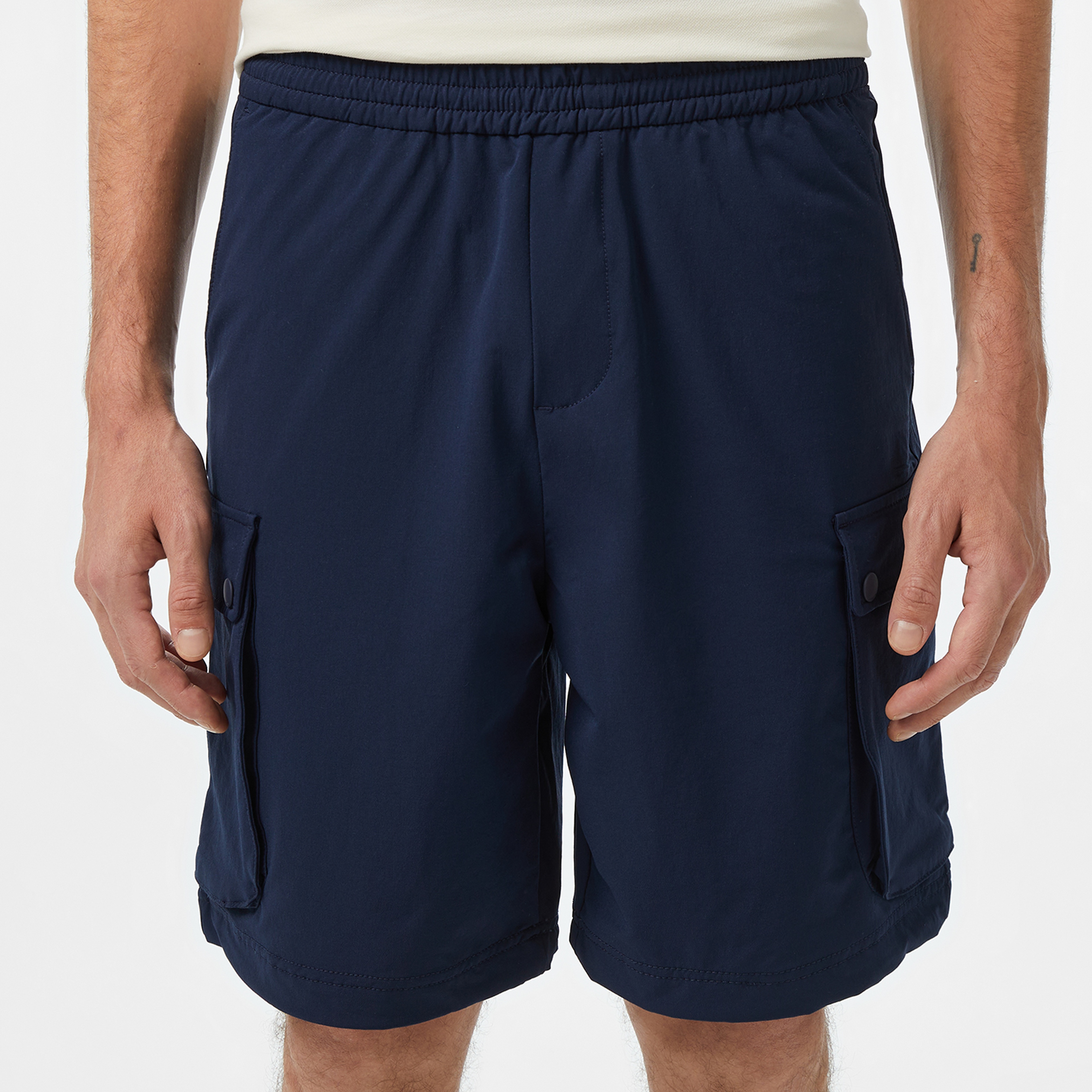 Erkek Relaxed Fit Lacivert Bermuda Şort