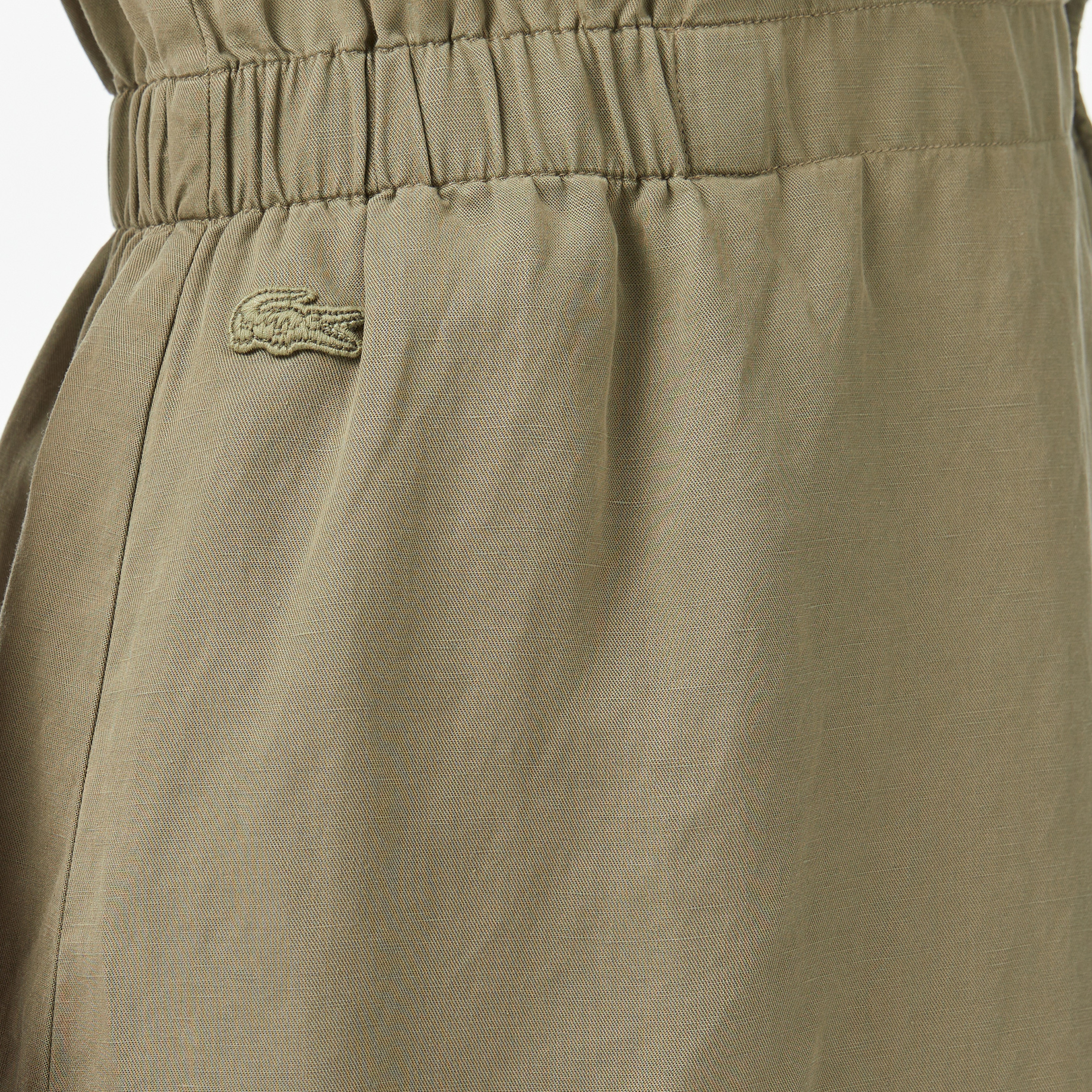 Kadın Classic Fit Kolsuz Haki Elbise