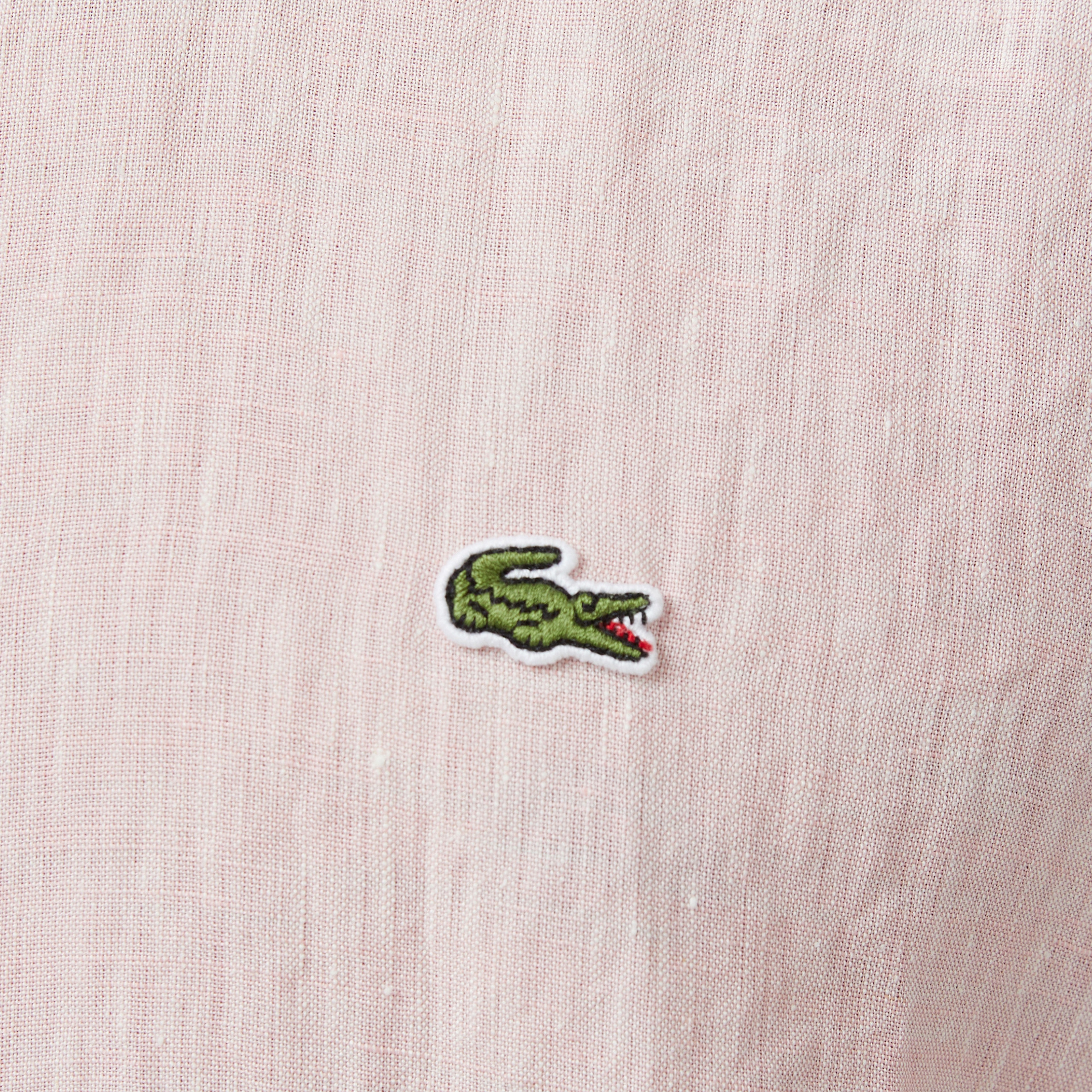 Lacoste Erkek Regular Fit Düğmeli Yaka Kısa Kollu Pembe Gömlek