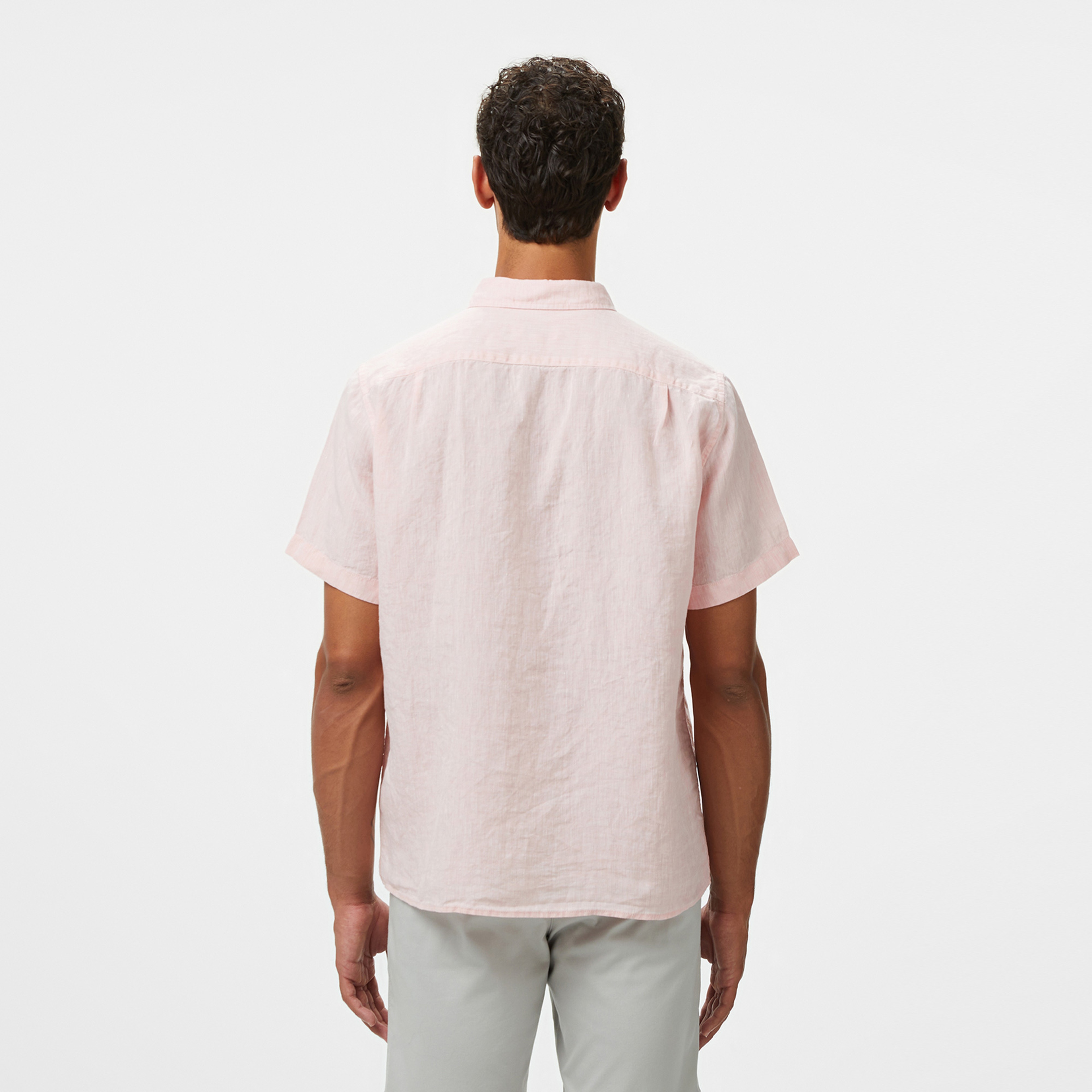 Lacoste Erkek Regular Fit Düğmeli Yaka Kısa Kollu Pembe Gömlek