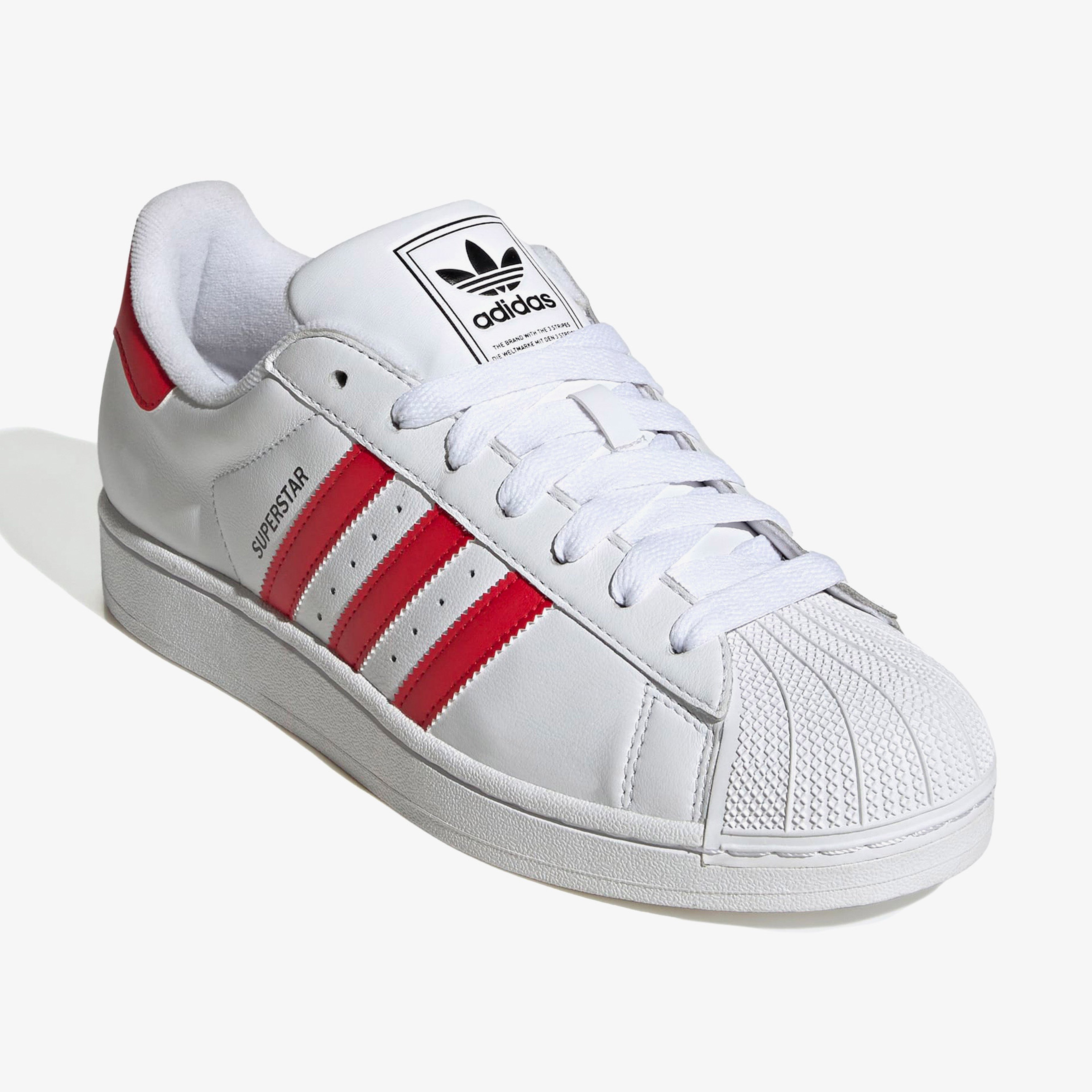 adidas Originals Superstar II Unisex Kırmızı/Beyaz Spor Ayakkabı