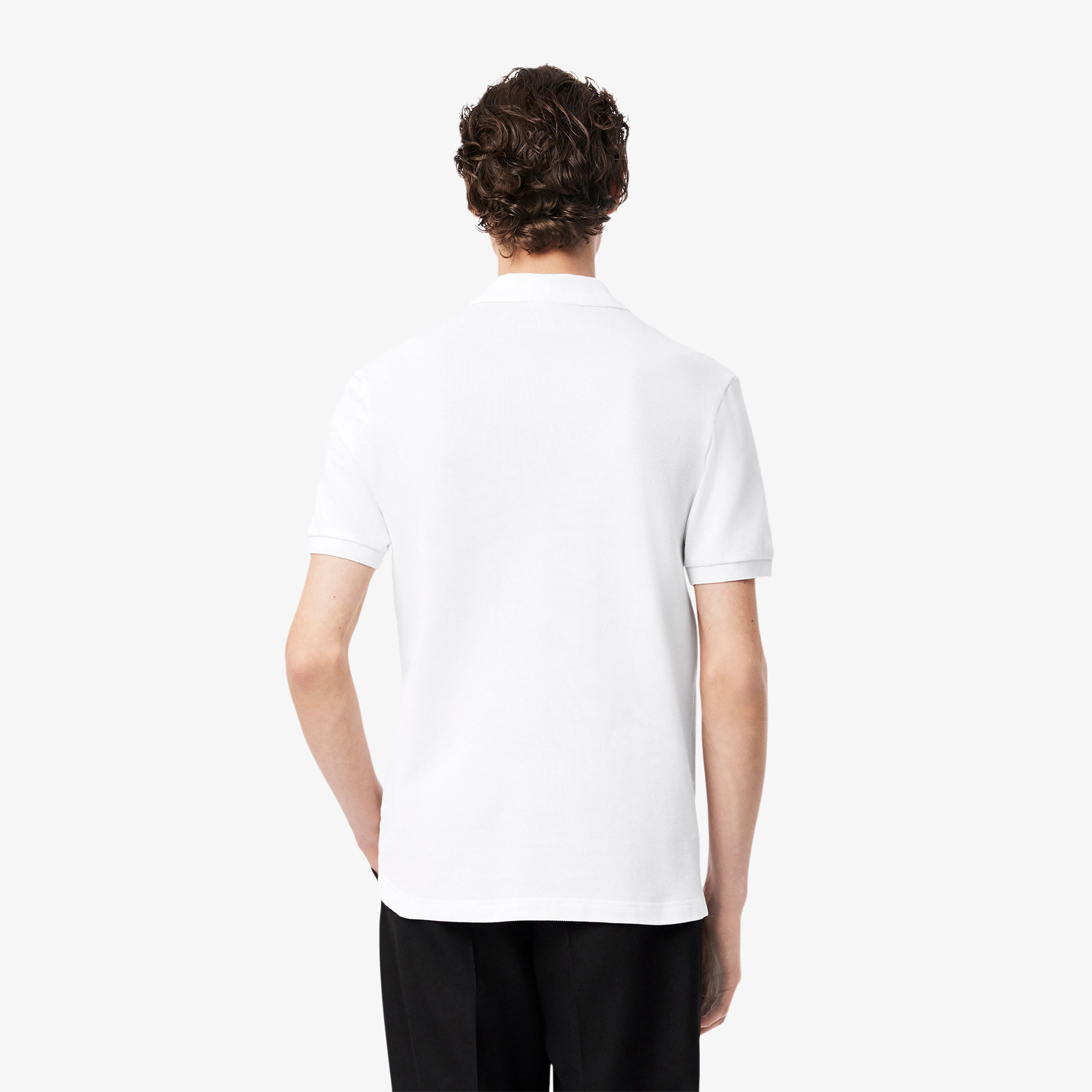 L.12.12 Erkek Regular Fit Baskılı Beyaz Polo