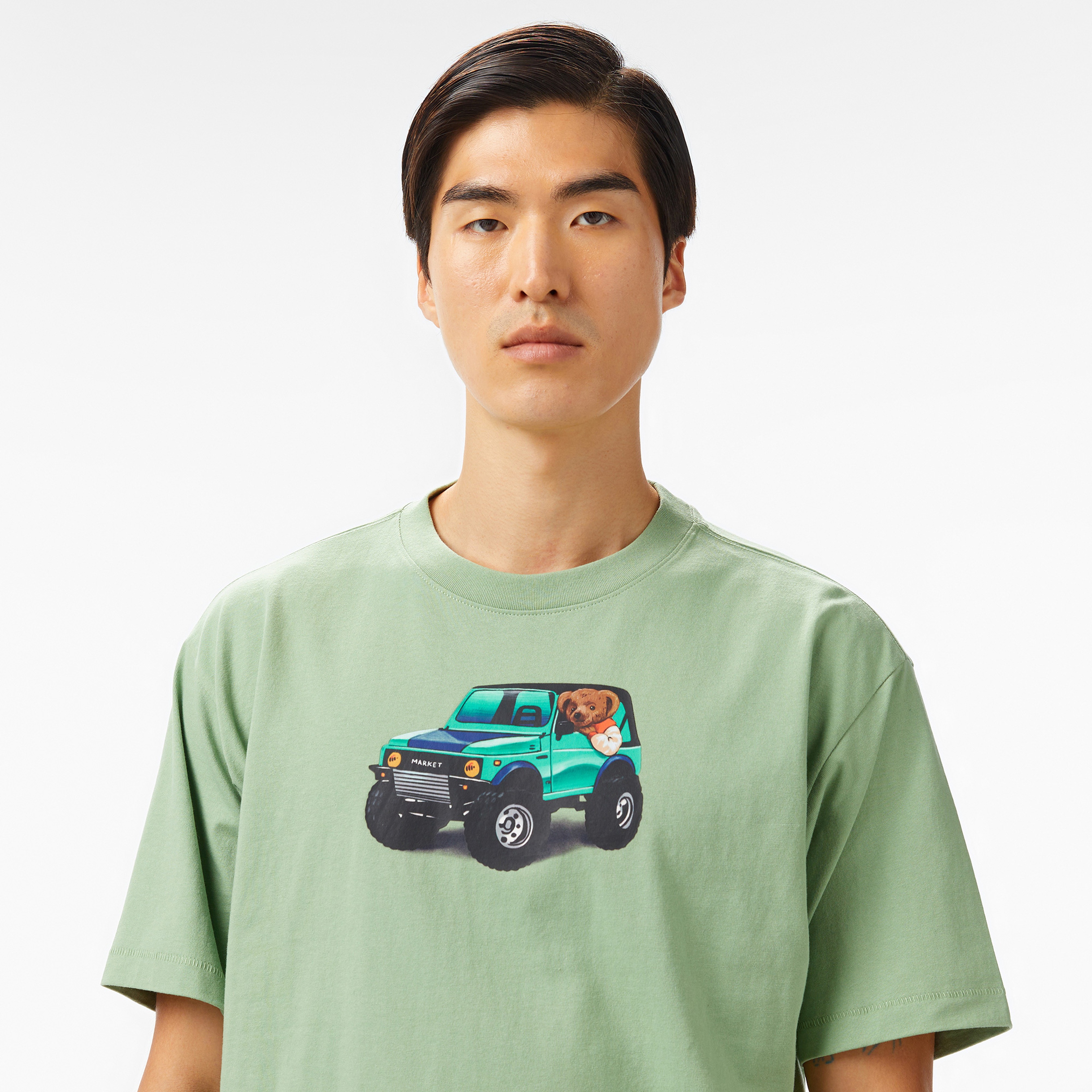 The Market '4x4 Bear' Erkek Yeşil T-Shirt