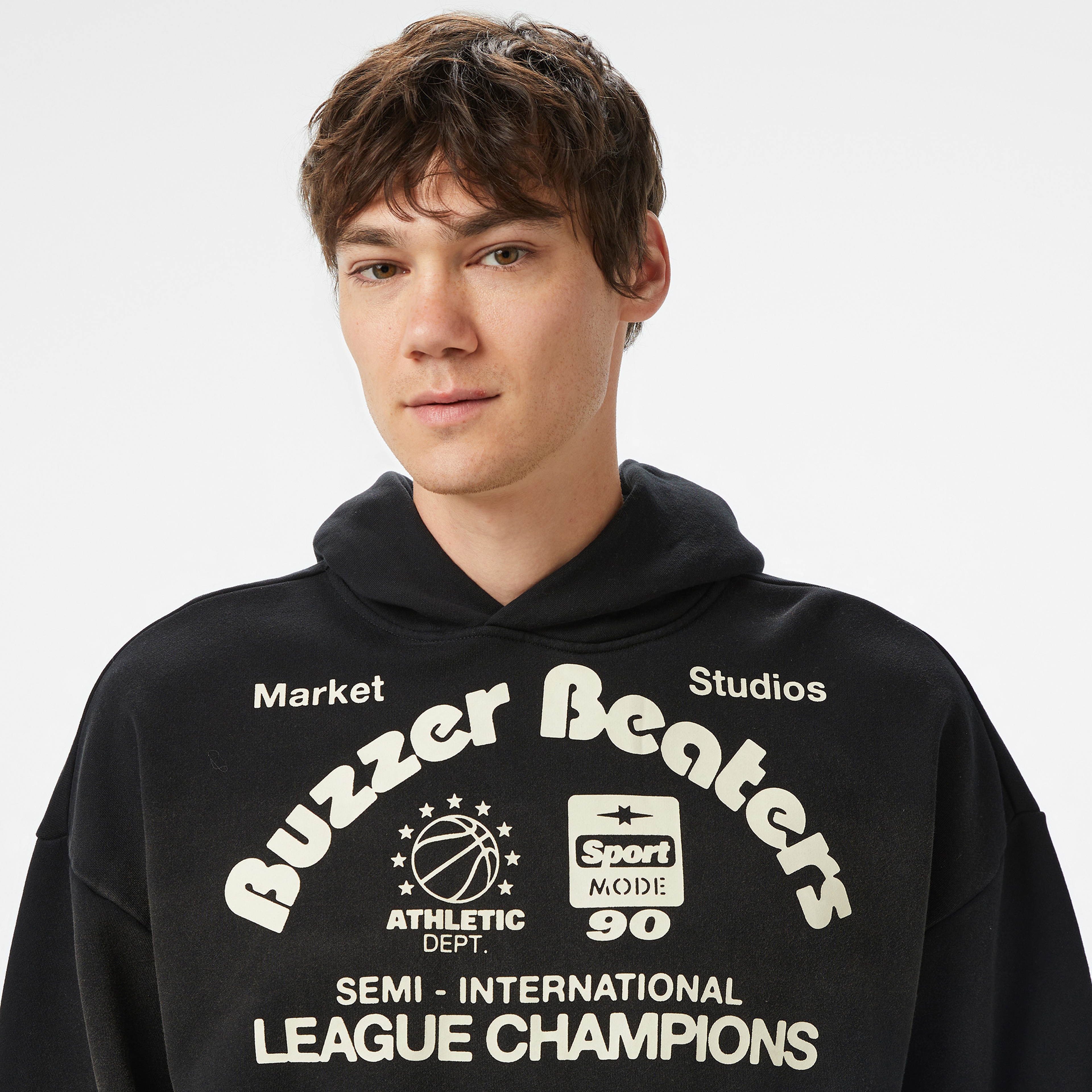 The Market Buzzer Beaters Erkek Siyah Hoodie