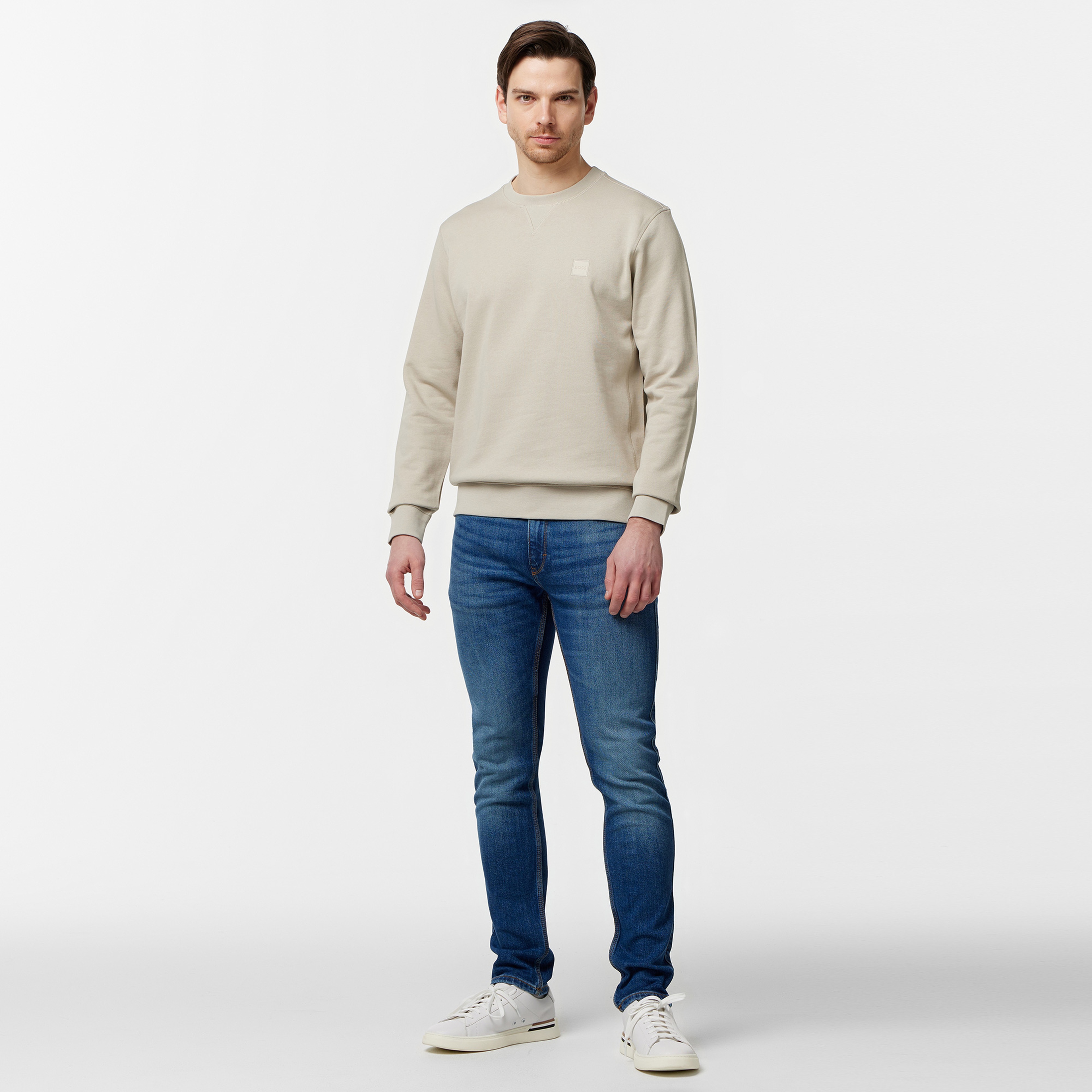 Boss Erkek Bej Sweatshirt