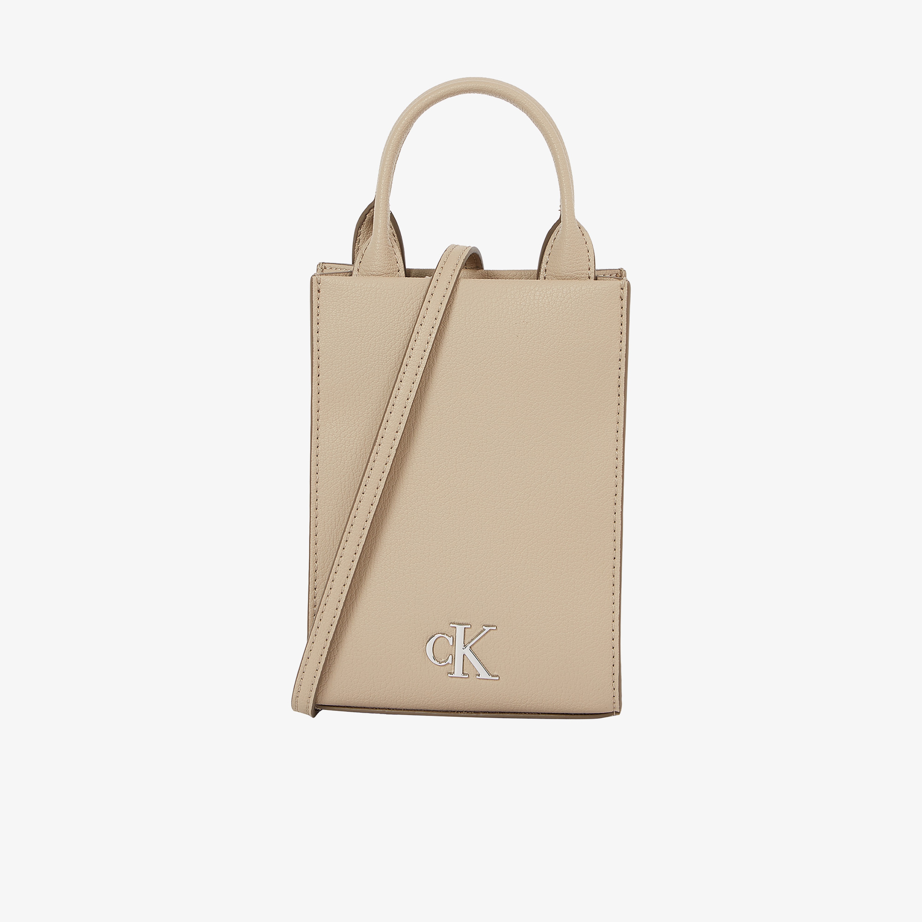 Calvin Klein Minimal Monogram Tote18 Kadın Bej El Çantası