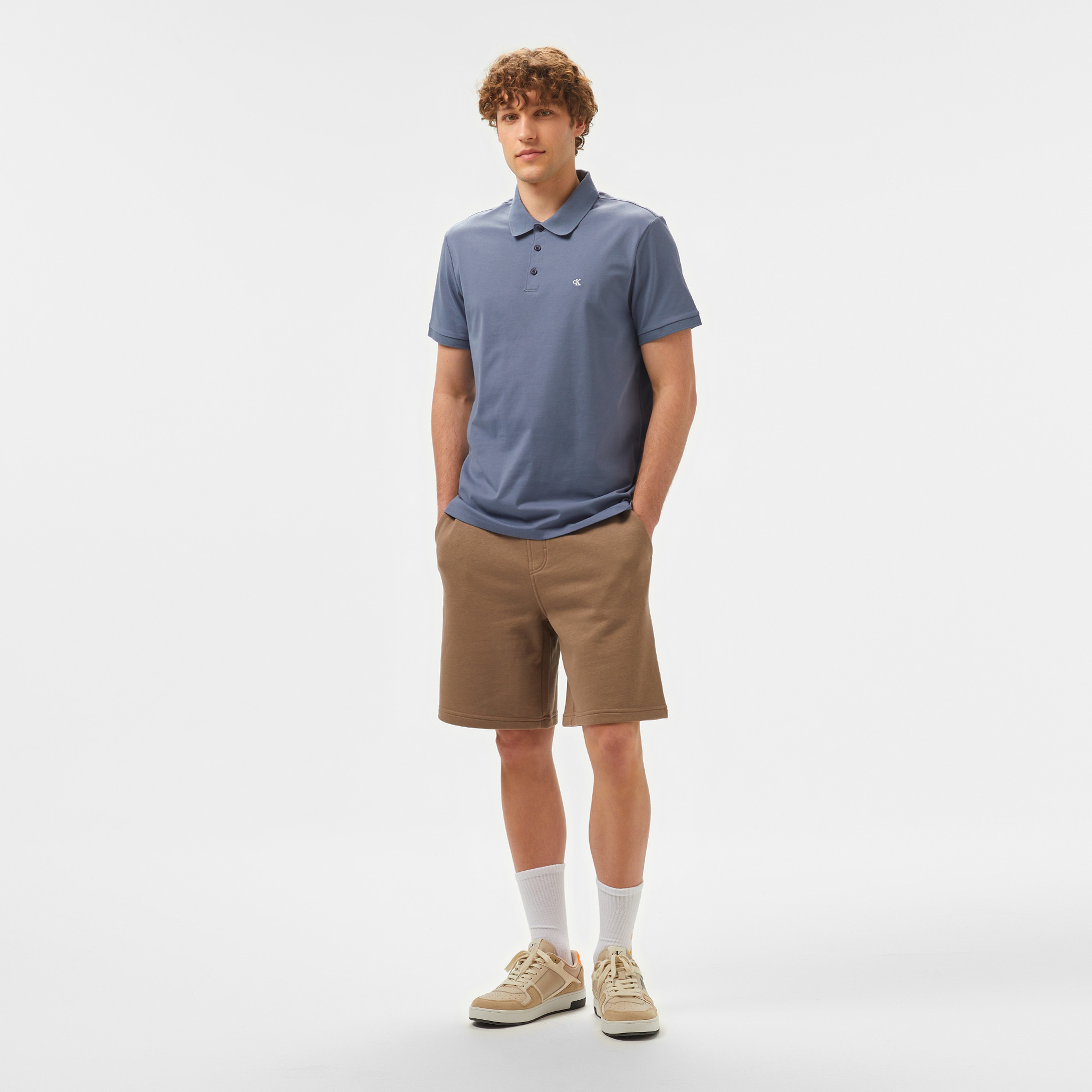 Calvin Klein Nano Logo Sweat Erkek Gri Şort