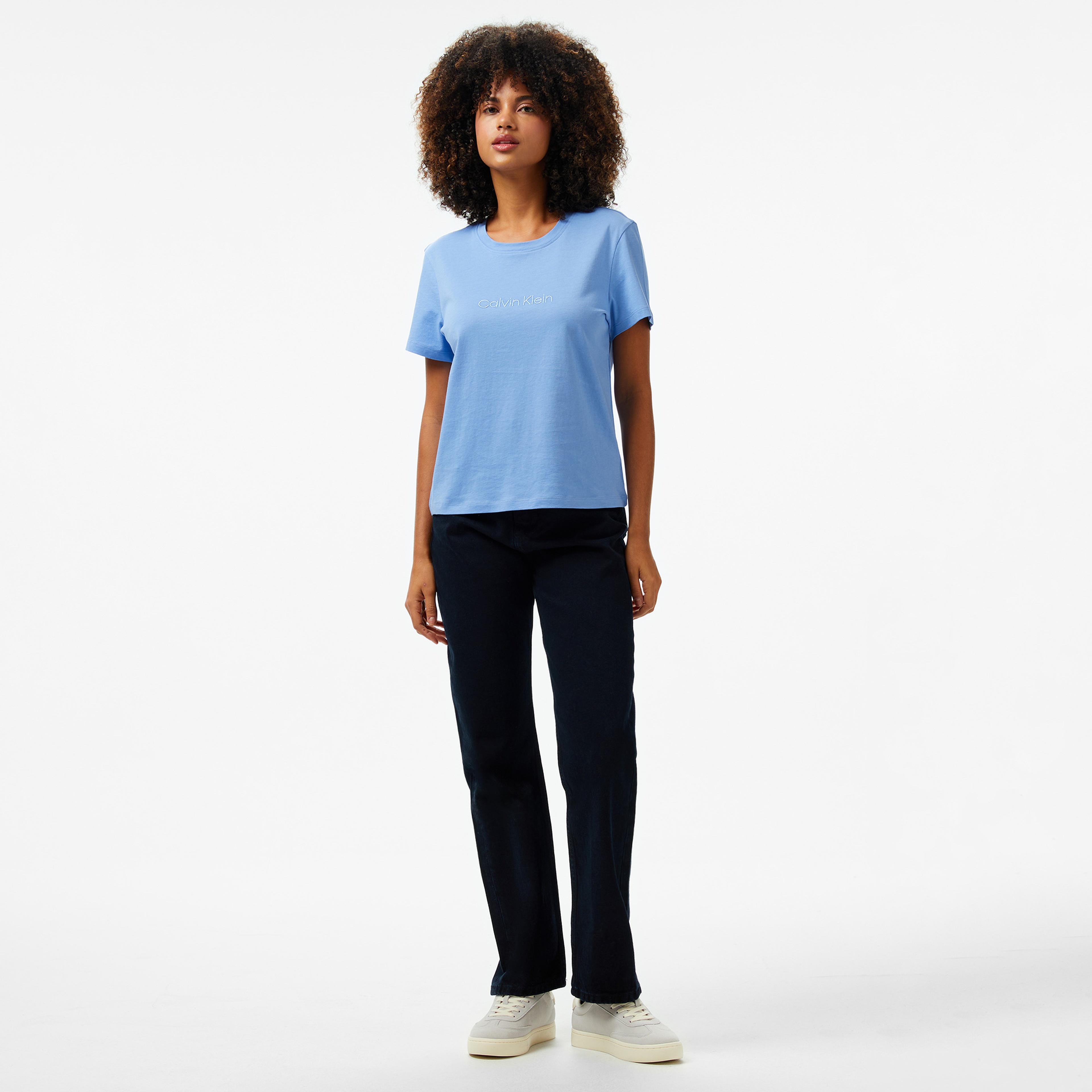 Calvin Klein High Rise Straight Kadın Lacivert Jean