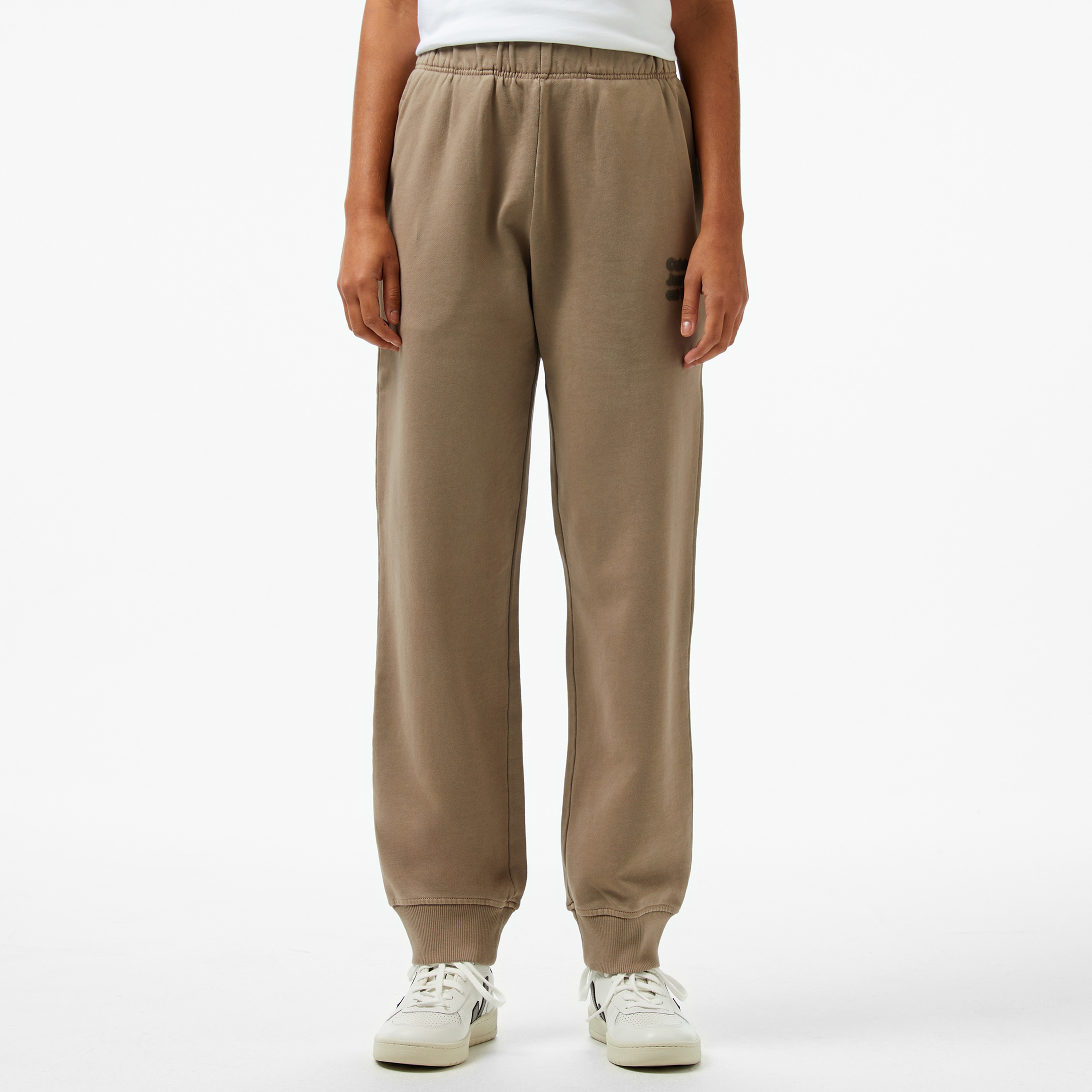 Calvin Klein Washed Puff Print Jog Kadın Bej Eşofman Altı