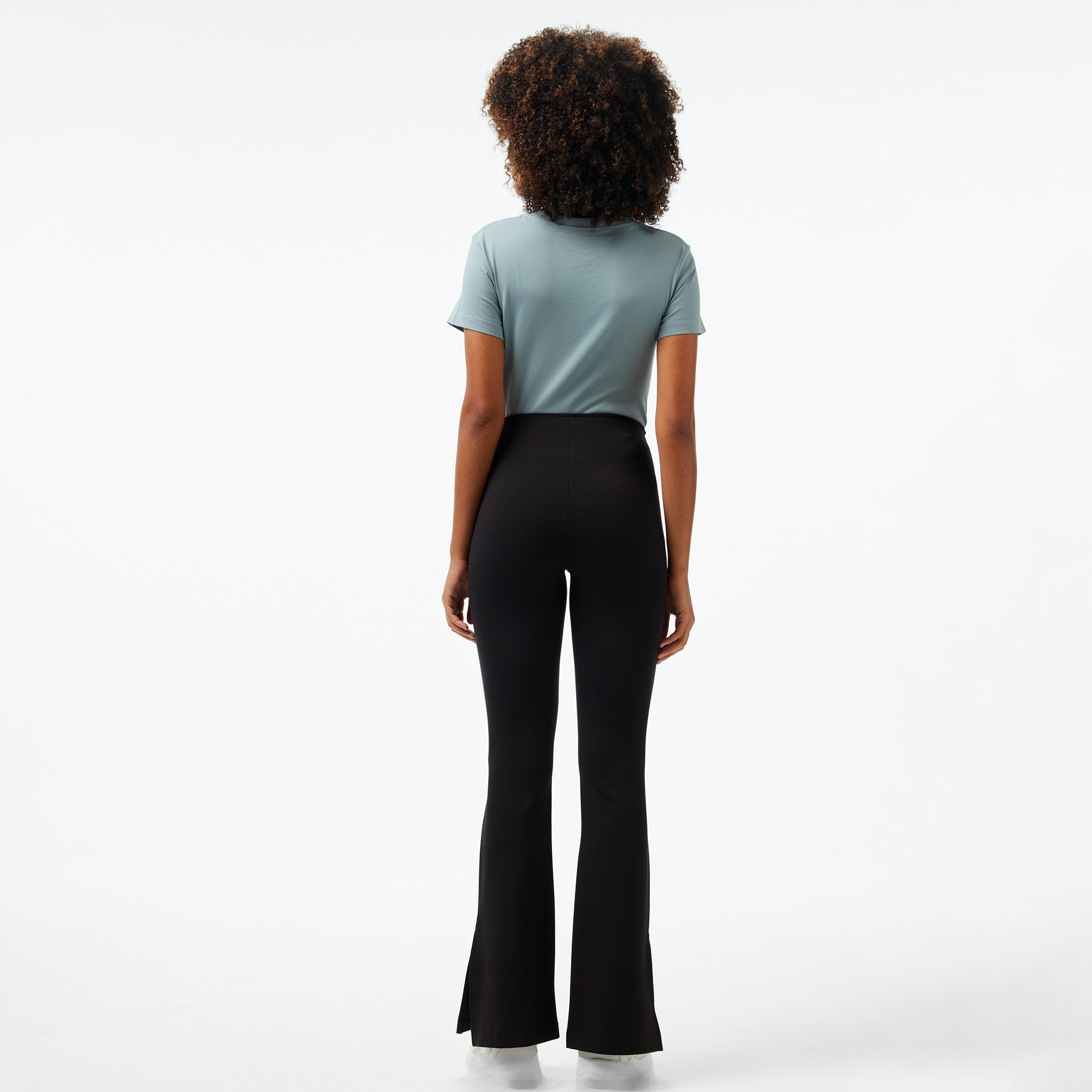 Calvin Klein Milano Logo Elastic Leggings Kadın Siyah Tayt