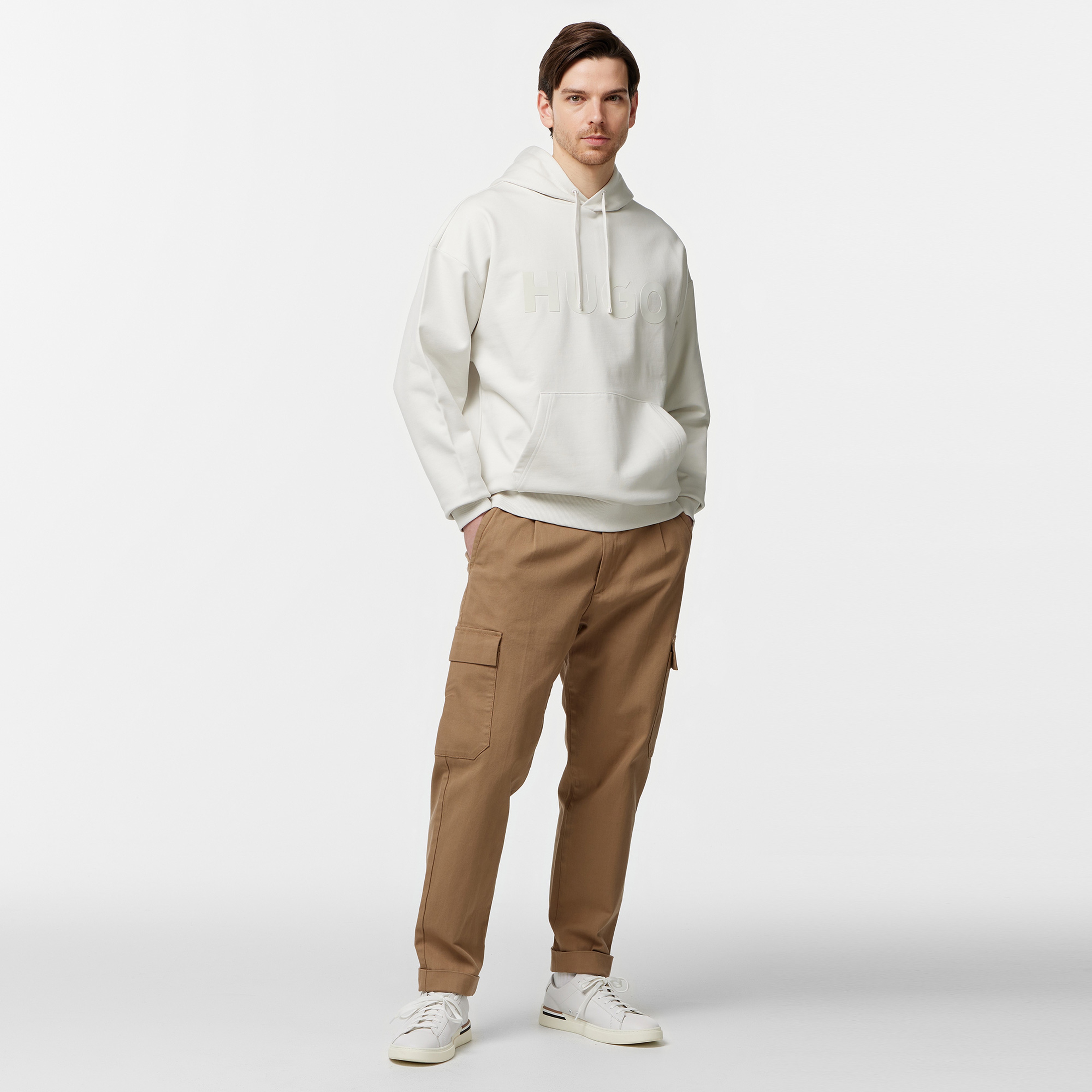 Hugo Erkek Beyaz Sweatshirt