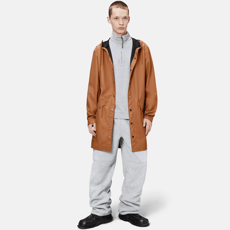 Rains Long Jacket W3 Unisex Turuncu Yağmurluk