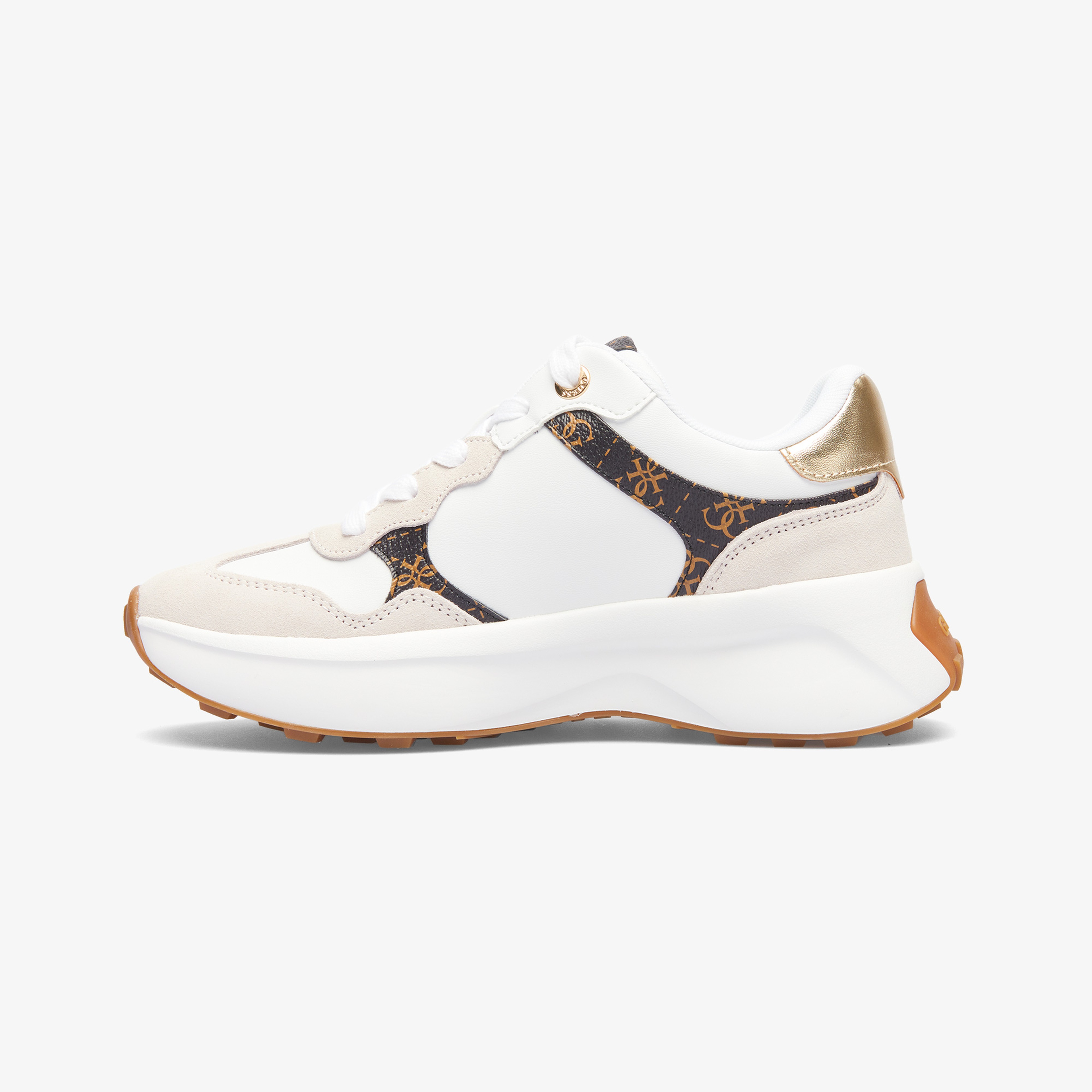 Guess Luckei Printed Eco Leather Active Kadın Renkli Sneaker