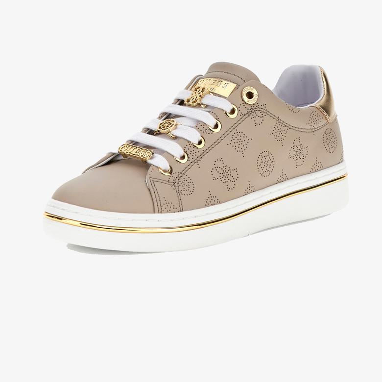 Guess Stasey Logo Kadın Bej Sneaker