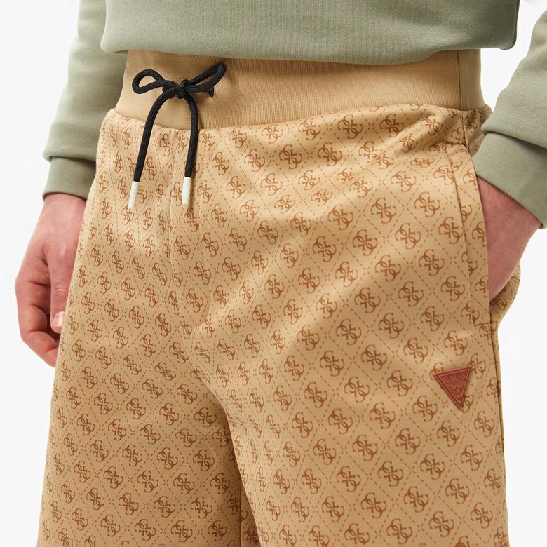 Guess Korbin Short Printed Double Knit Eco Erkek Bej Şort