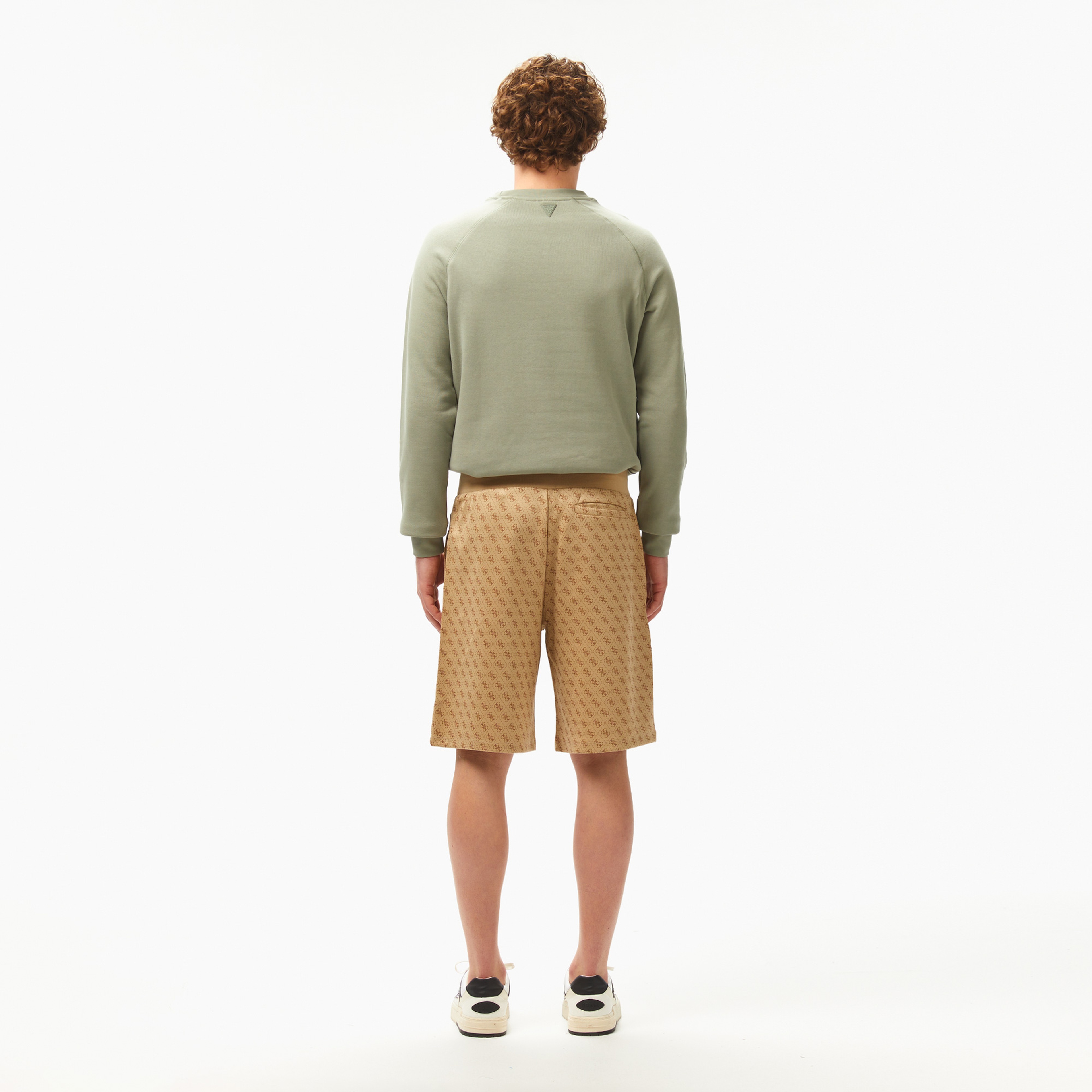 Guess Korbin Short Printed Double Knit Eco Erkek Bej Şort