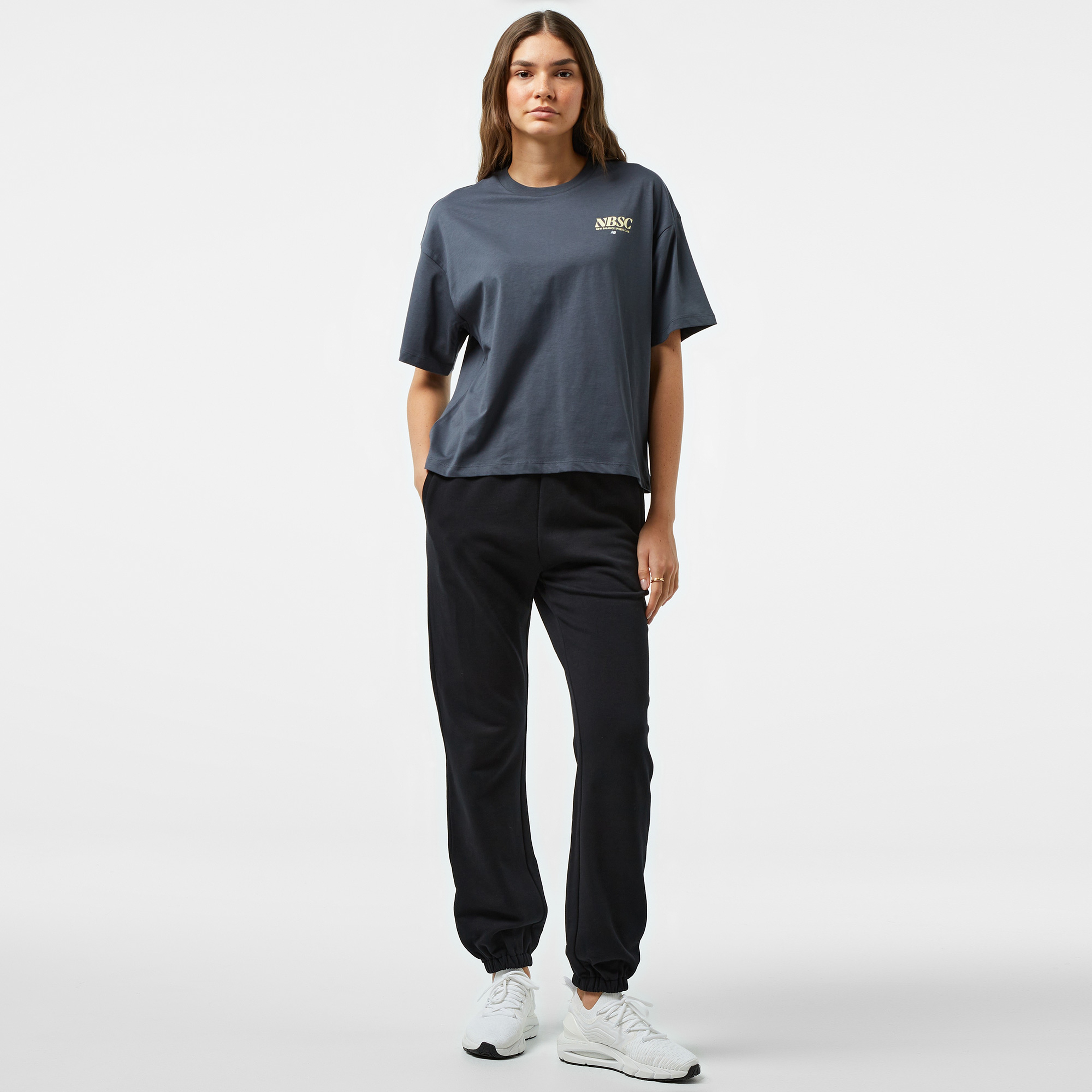 New Balance WNT3416 Lifestyle Kadın Antrasit T-Shirt