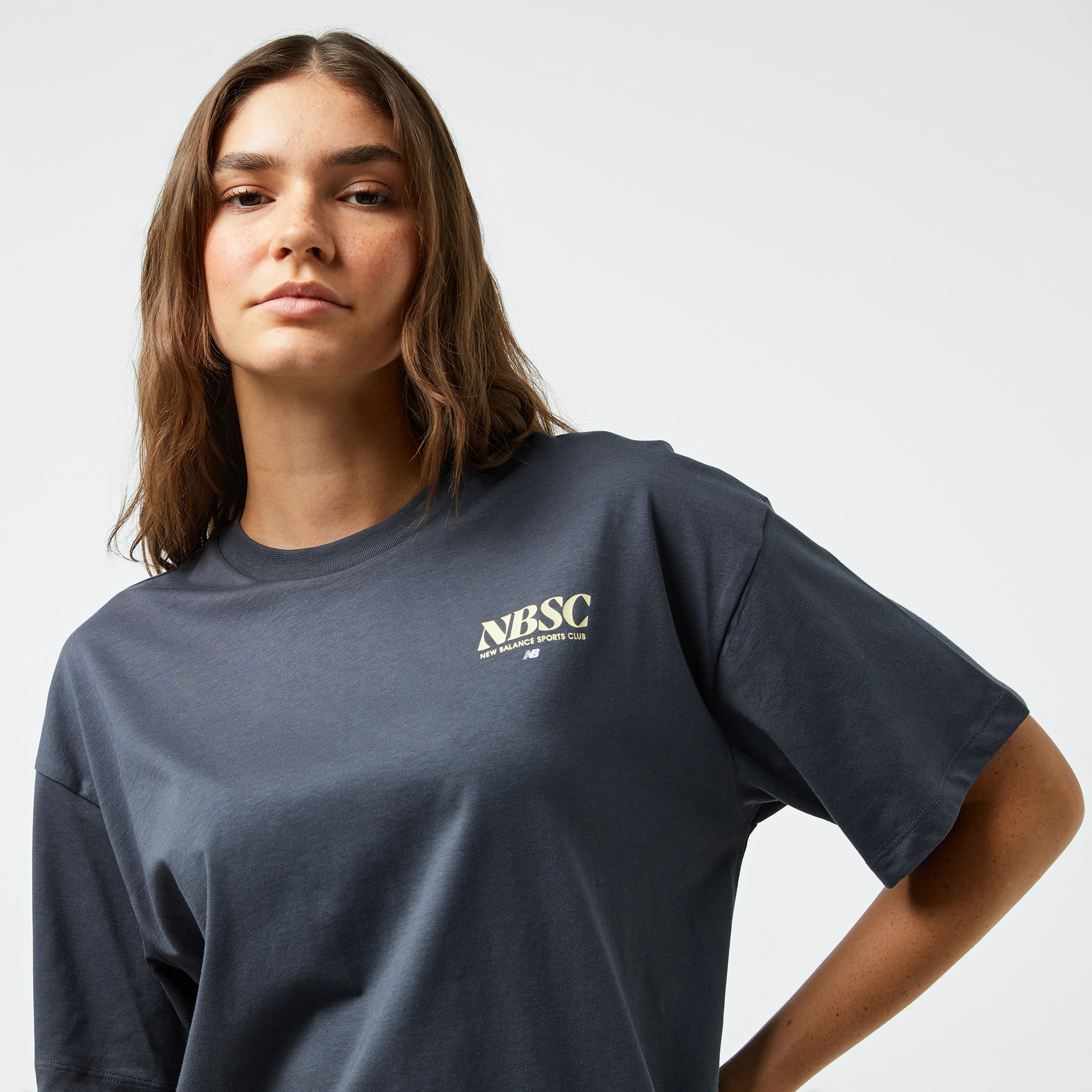 New Balance WNT3416 Lifestyle Kadın Antrasit T-Shirt