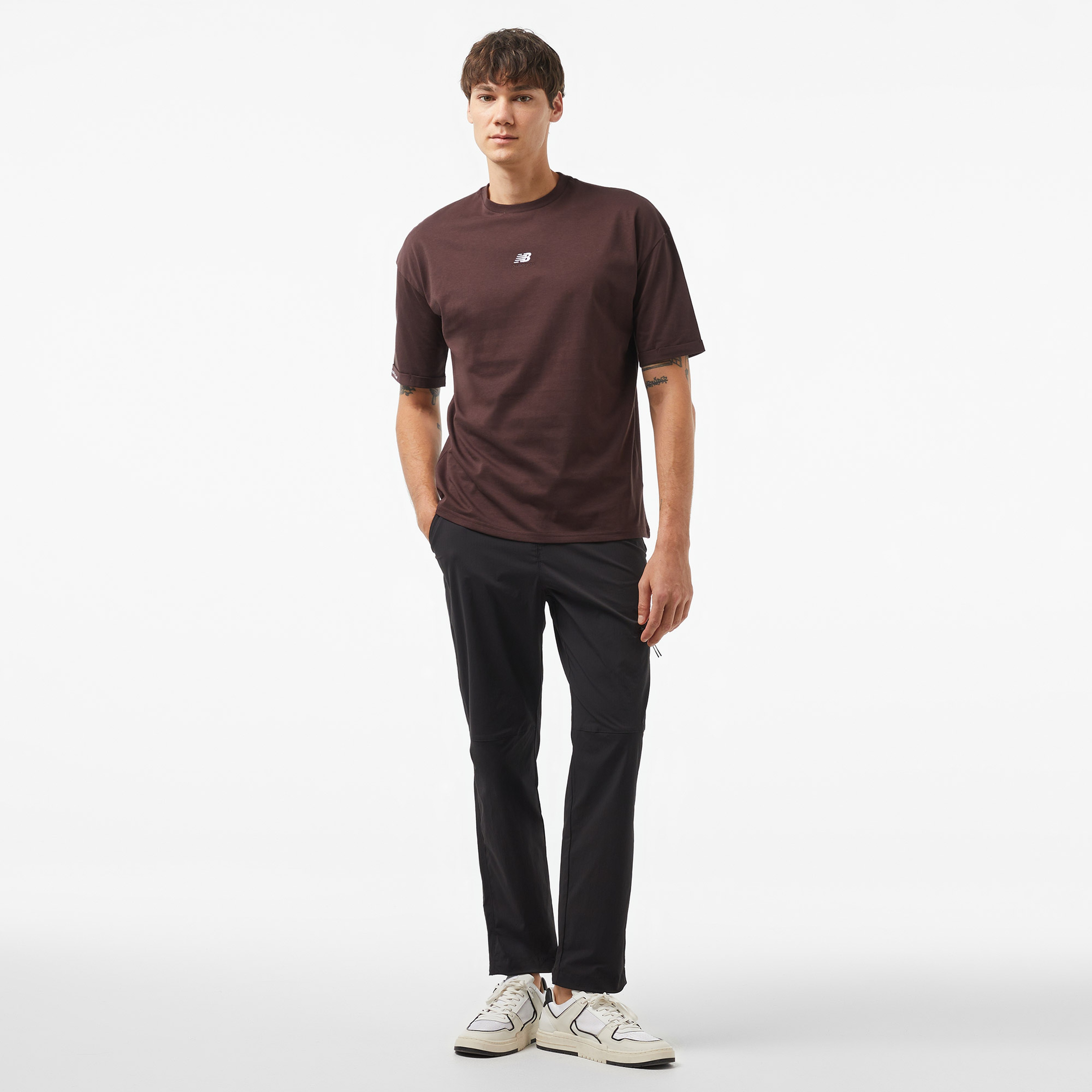 New Balance UNT3417 Lifestyle Unisex Gri T-Shirt