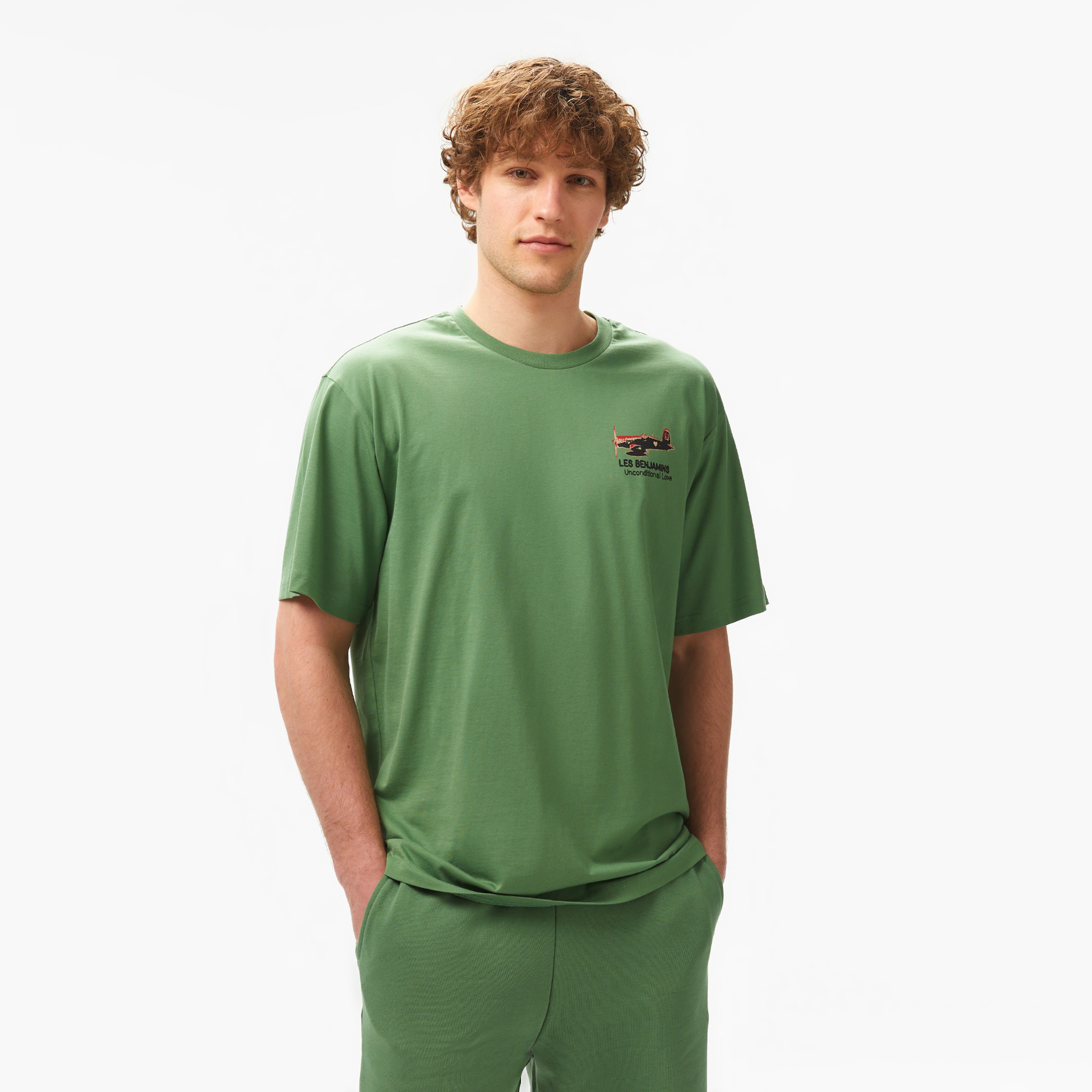 Les Benjamins Relaxed Fit 002 Erkek Yeşil T-Shirt