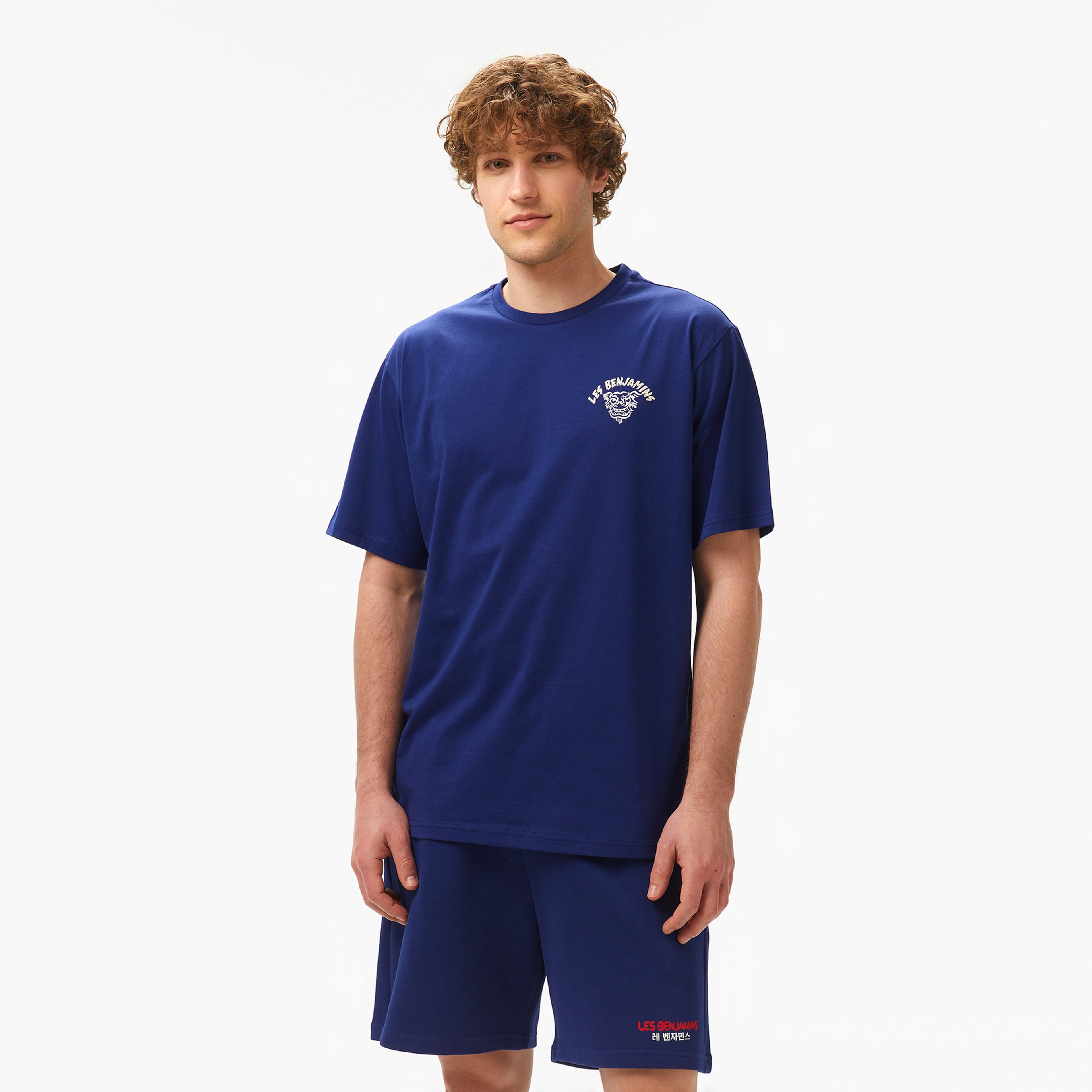 Les Benjamins Relaxed Fit 034 Erkek Lacivert T-Shirt