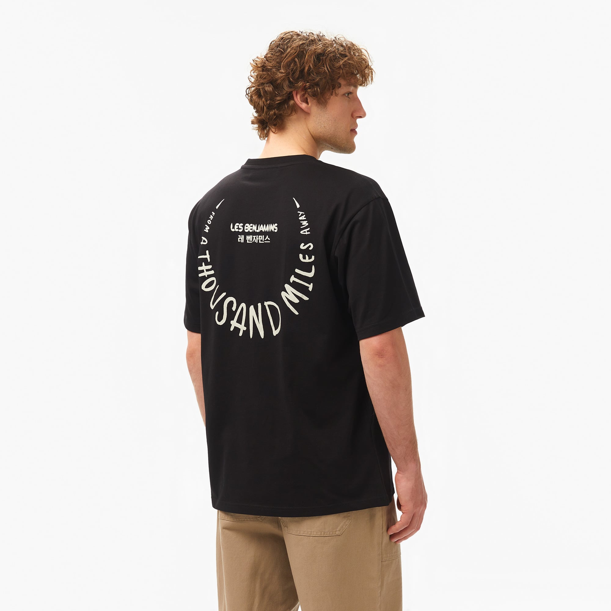 Les Benjamins Relaxed 038 Erkek Siyah T-Shirt