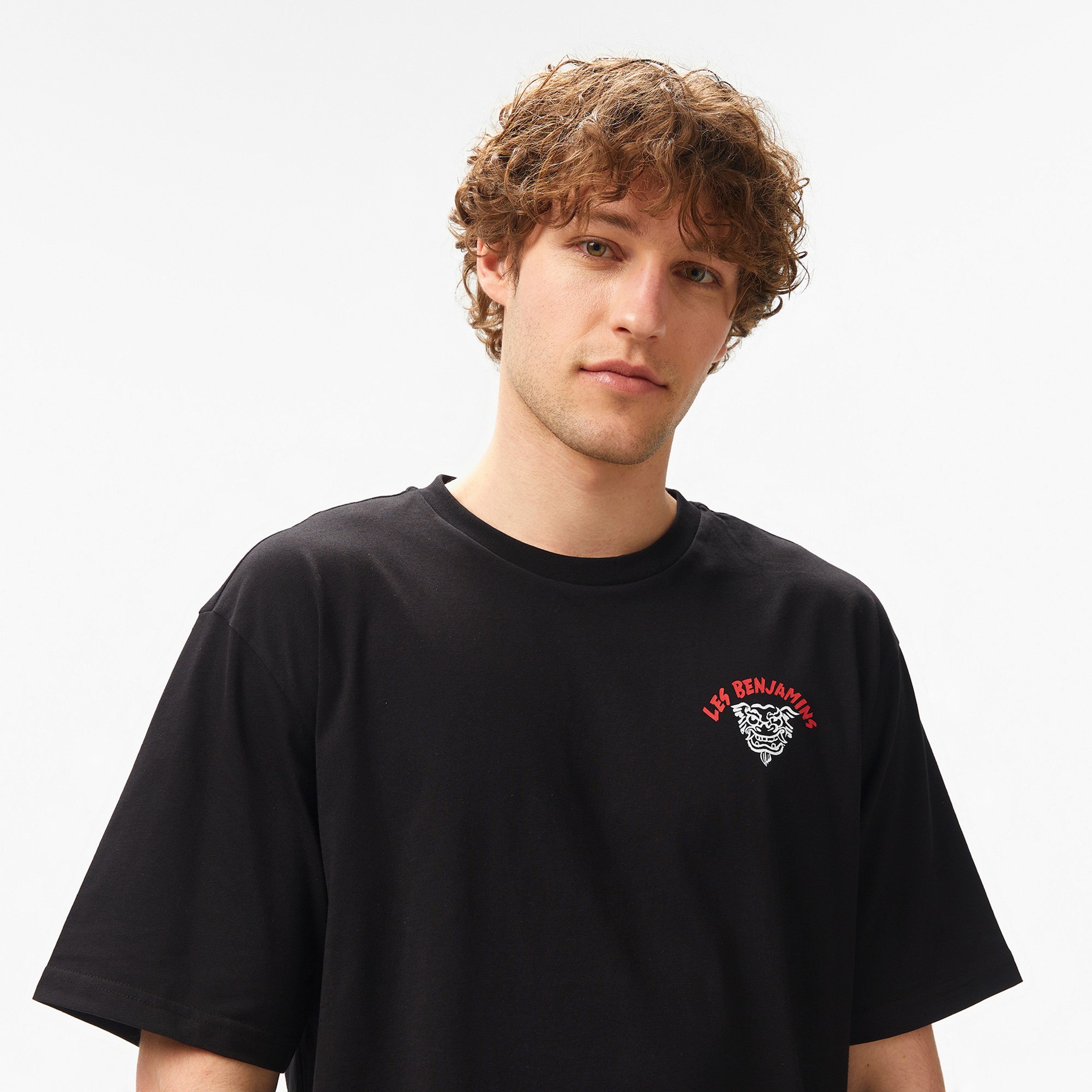 Les Benjamins Relaxed Fit 032 Erkek Siyah T-Shirt