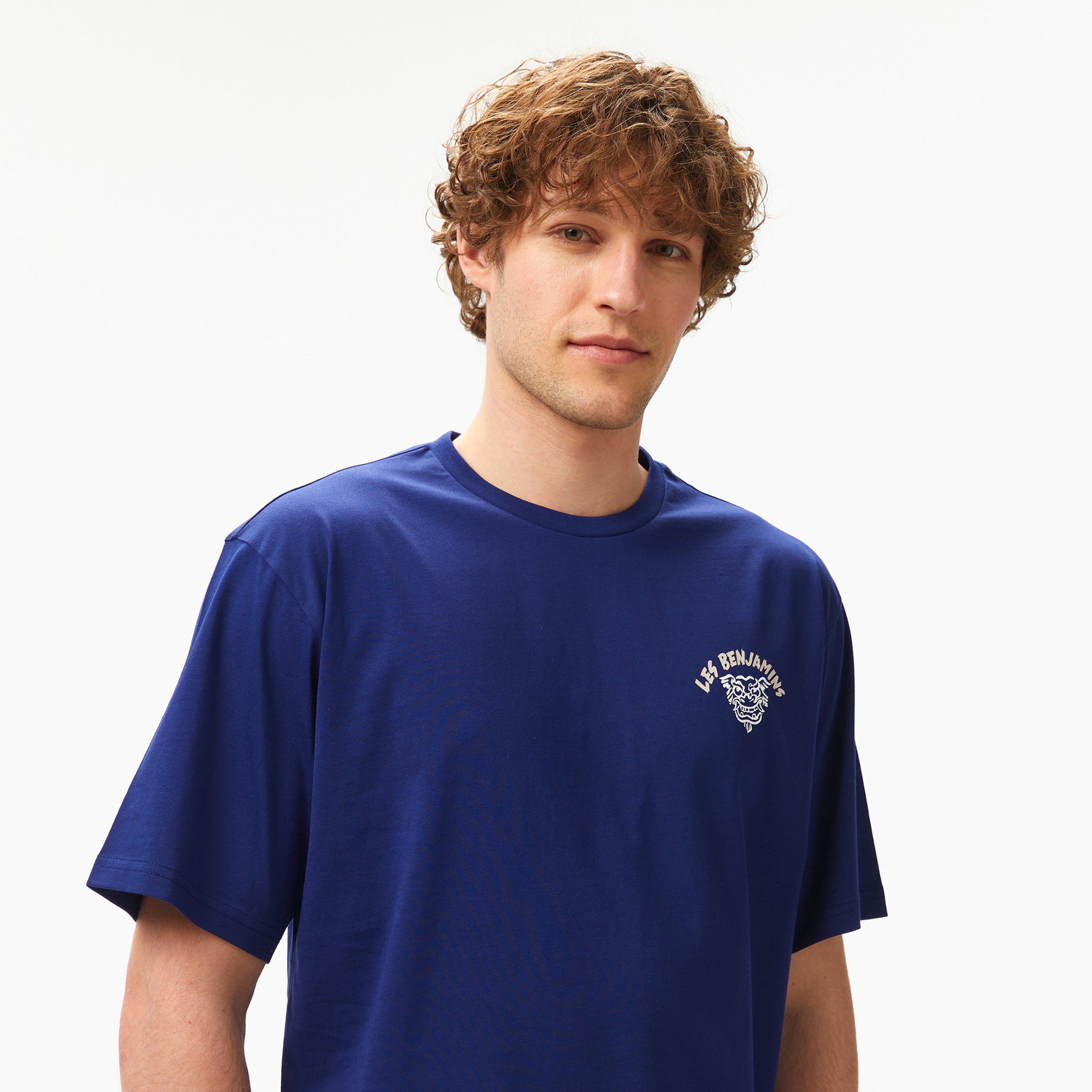 Les Benjamins Relaxed Fit 034 Erkek Lacivert T-Shirt