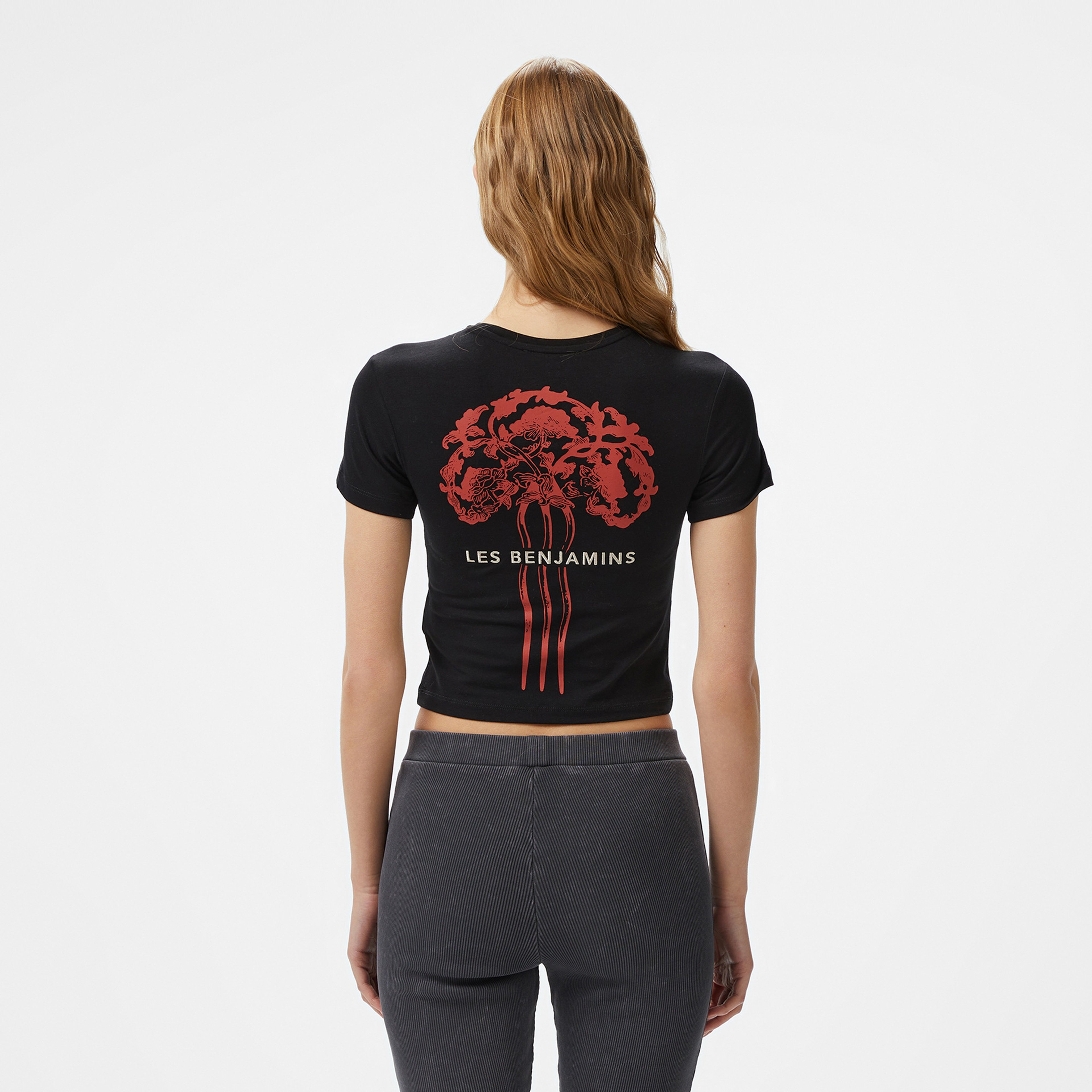 Les Benjamins 027 Kadın Siyah T-Shirt