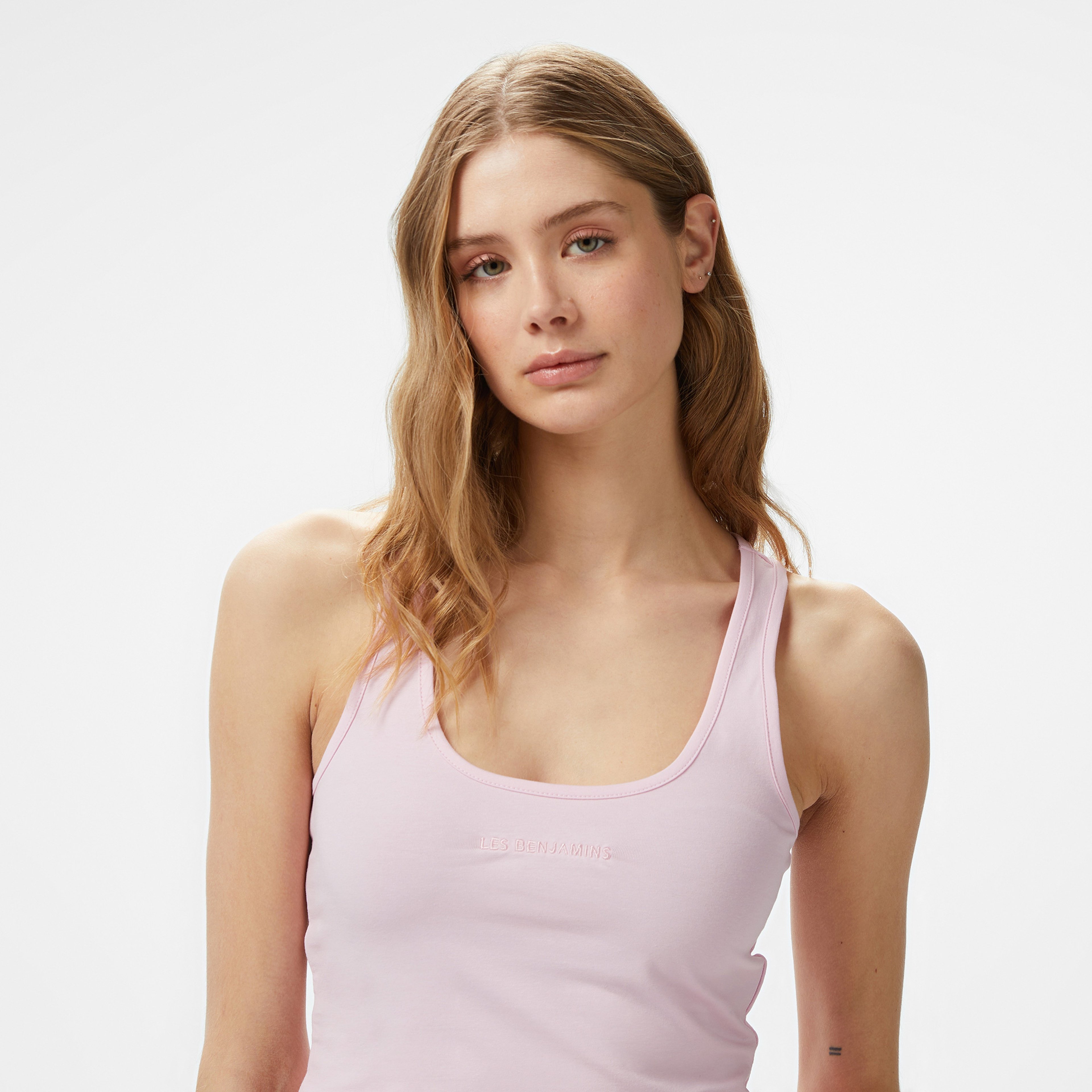 Les Benjamins Tank Top 011 Kadın Pembe T-Shirt