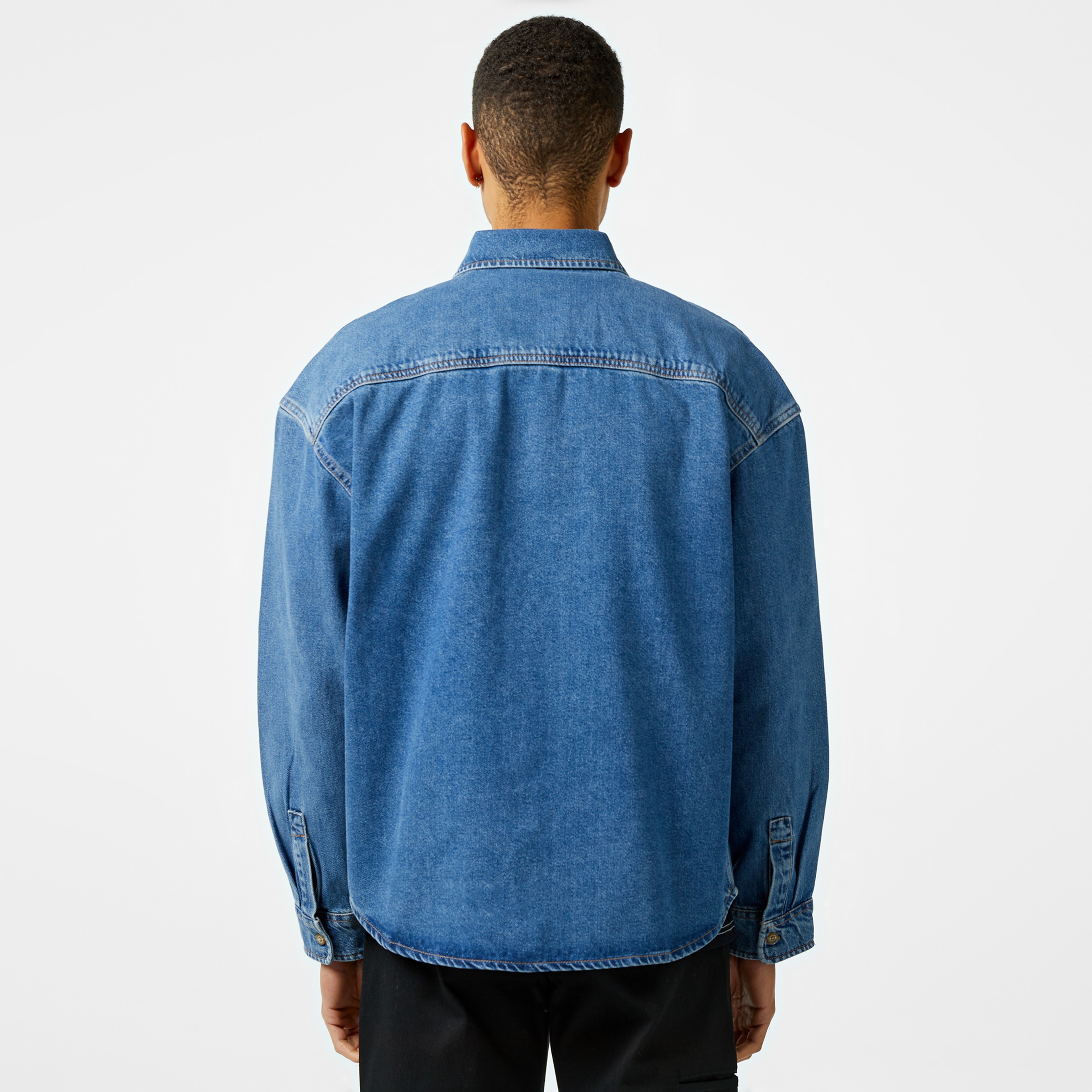 Dickies Houston Uzun Kollu Erkek Mavi T-Shirt