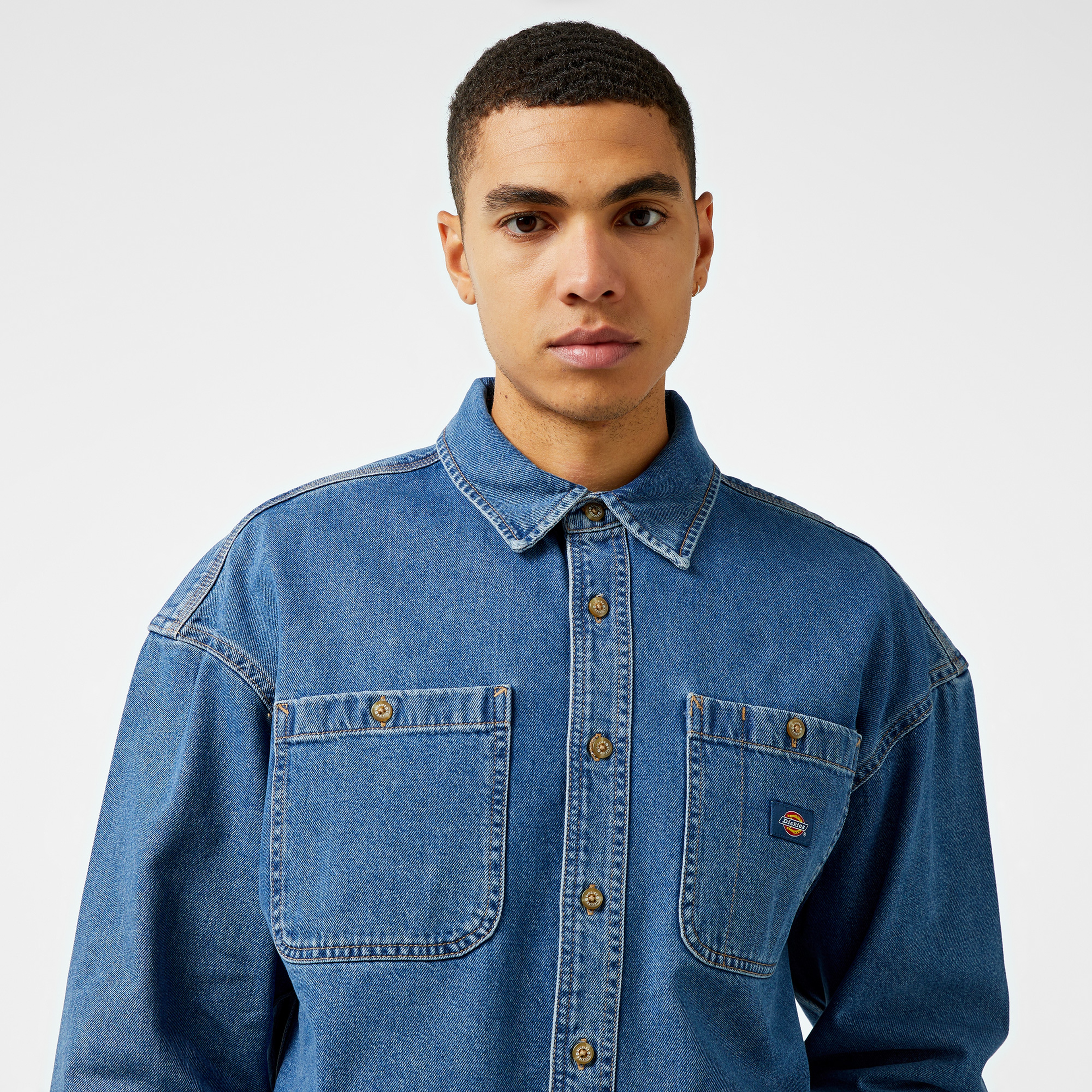 Dickies Houston Uzun Kollu Erkek Mavi T-Shirt