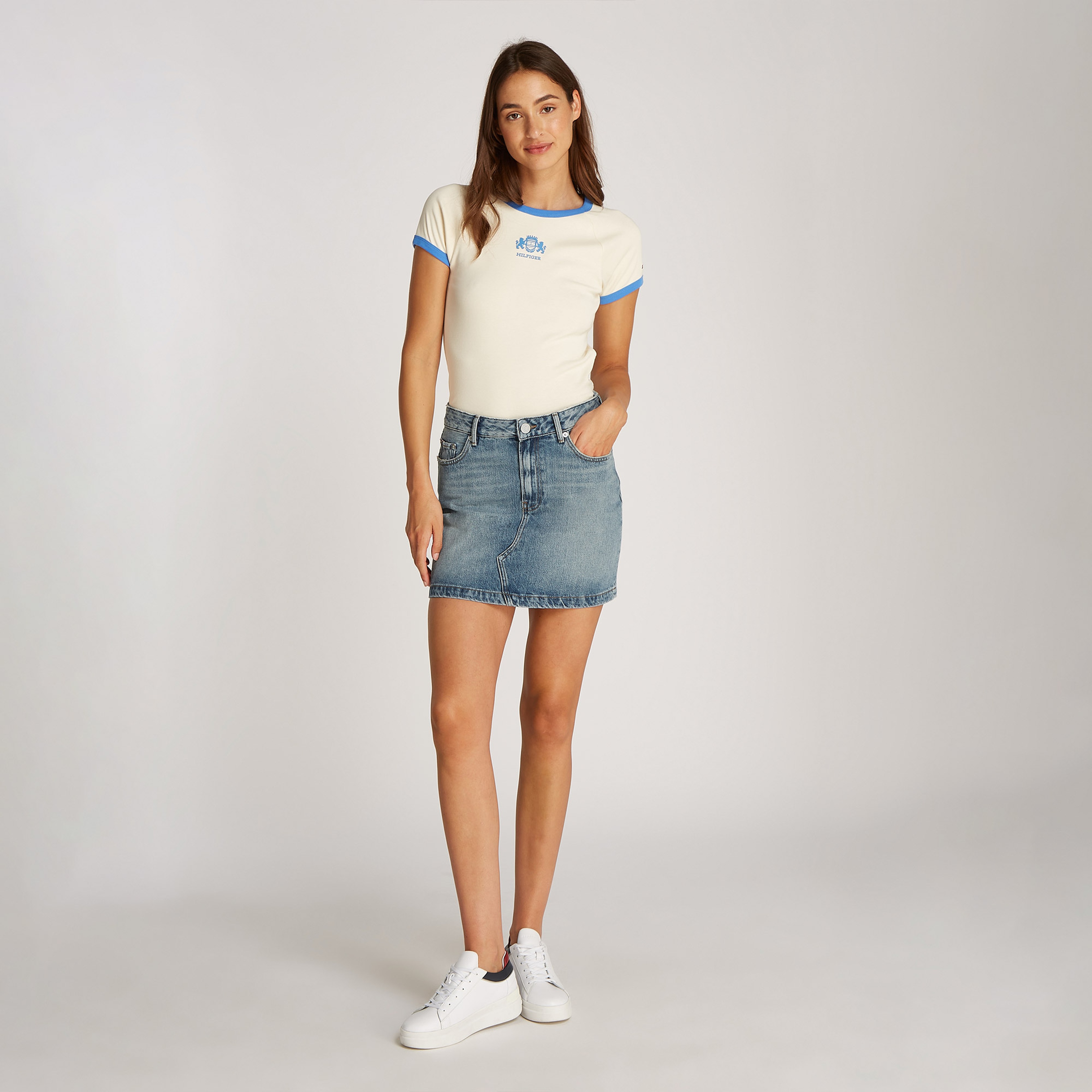 Tommy Hilfiger Dnm Mini Hw Sam Kadın Lacivert Etek