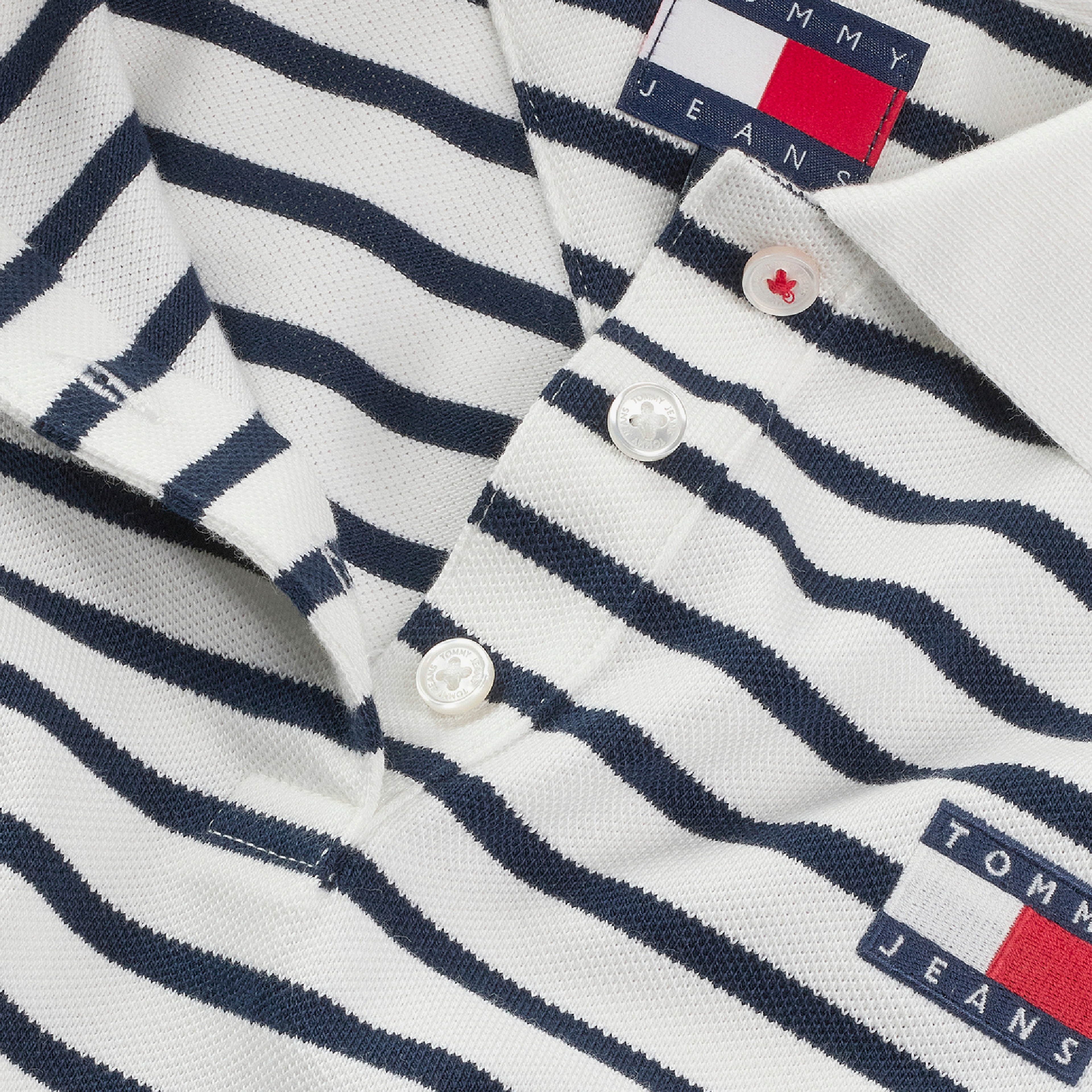 Tommy Jeans Crp Badge Kadın Beyaz Polo