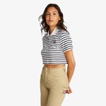 Tommy Jeans Crp Badge Kadın Beyaz Polo