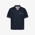 Tommy Jeans Tjc Camp Collar Erkek Lacivert Gömlek