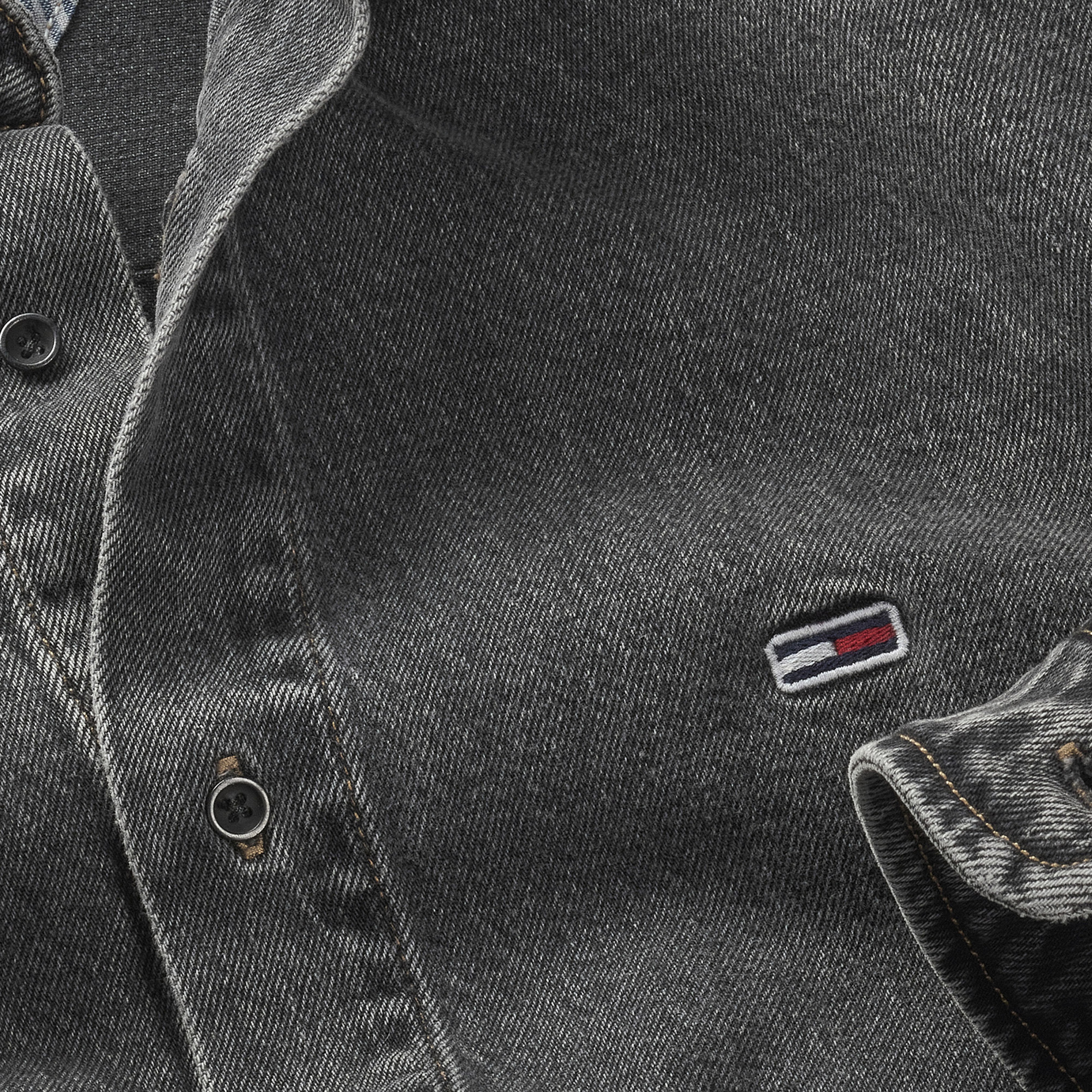 Tommy Jeans Regular Fit Overshirt Ai6184 Erkek Siyah Gömlek