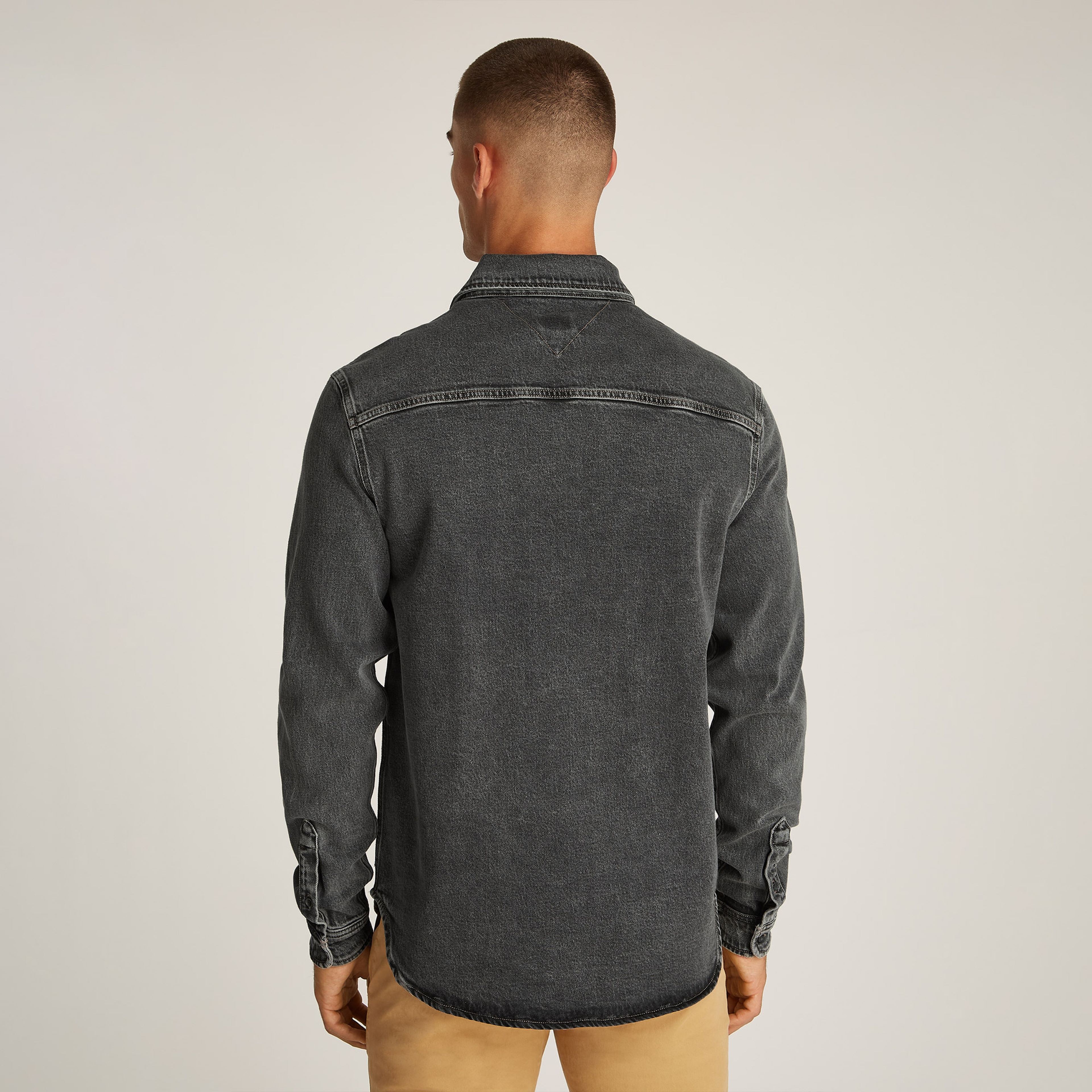 Tommy Jeans Regular Fit Overshirt Ai6184 Erkek Siyah Gömlek