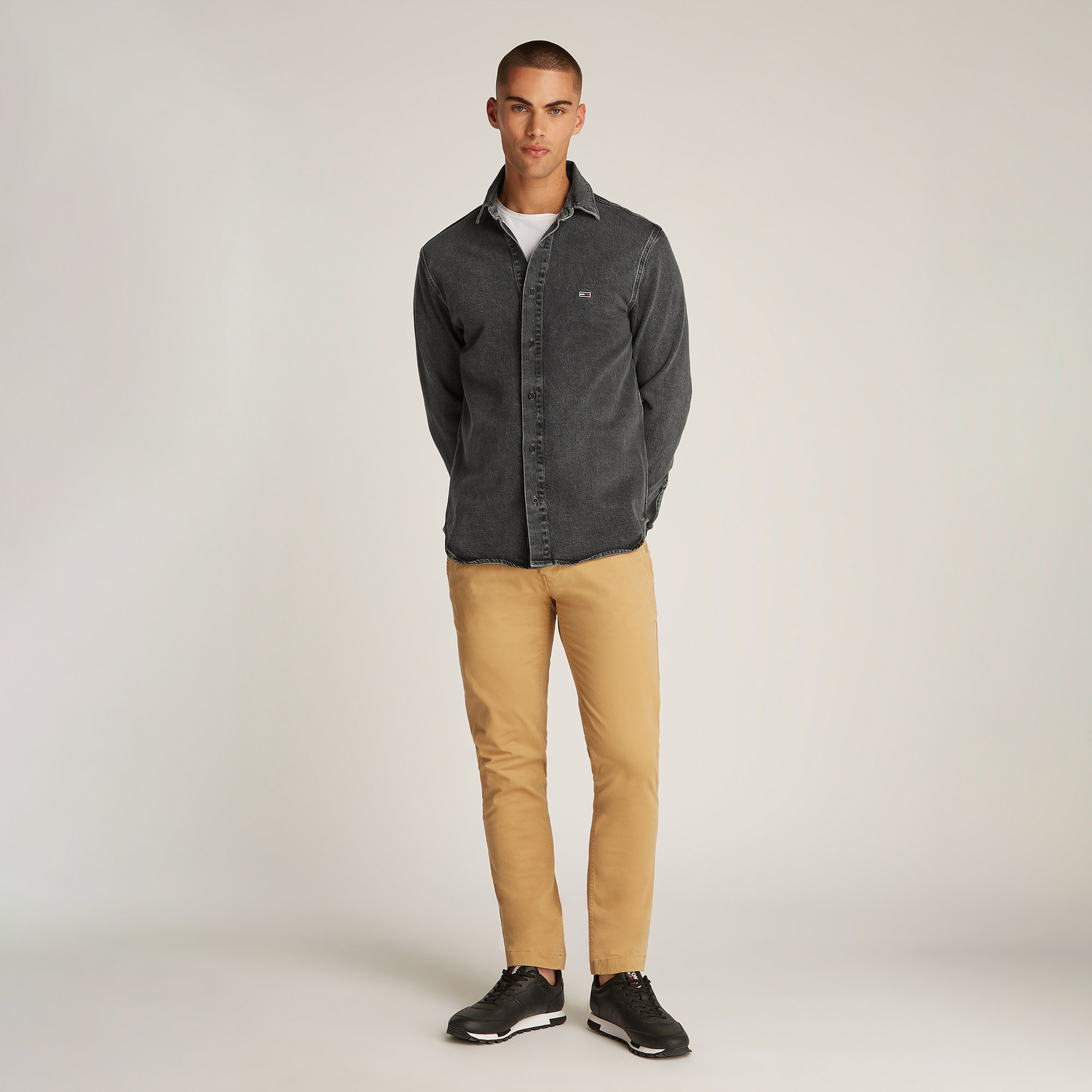 Tommy Jeans Regular Fit Overshirt Ai6184 Erkek Siyah Gömlek