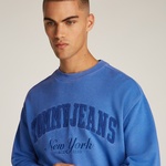 Tommy Jeans Rlx Vintage Varsity Crew Erkek Mavi Sweatshirt