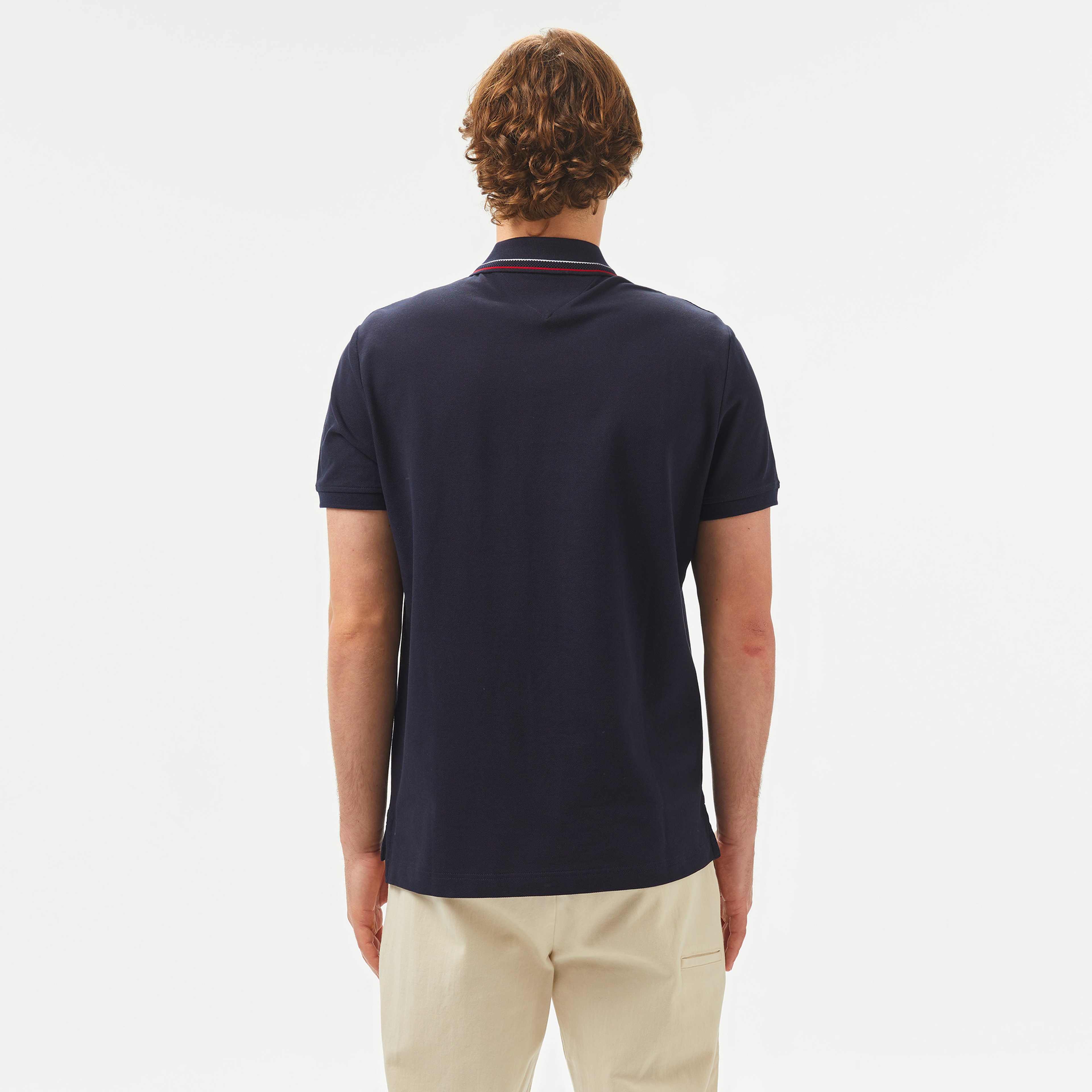 Tommy Hilfiger Placket Interest Reg Erkek Mavi Polo