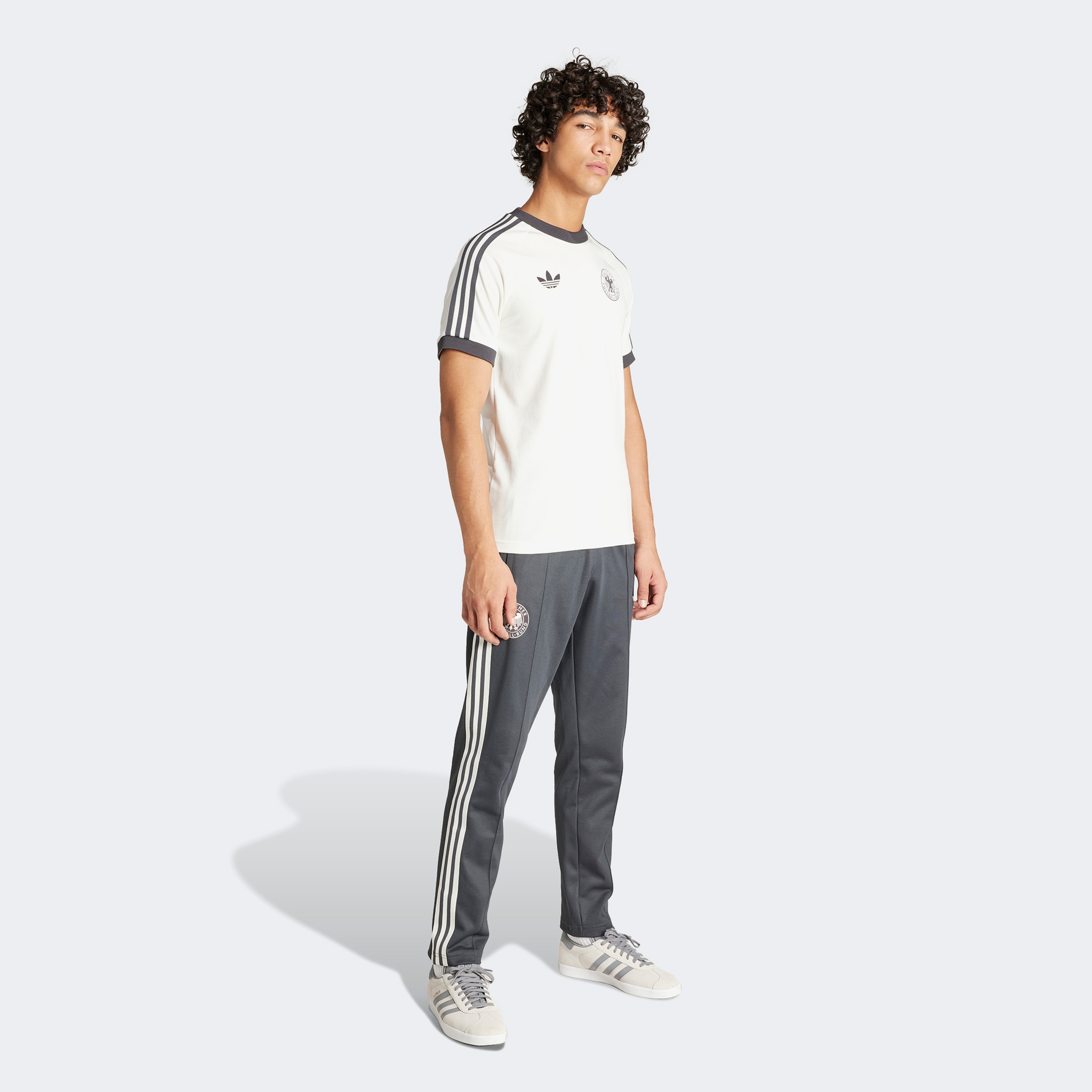 adidas DFB Originals 3-Stripes Erkek Beyaz T-Shirt