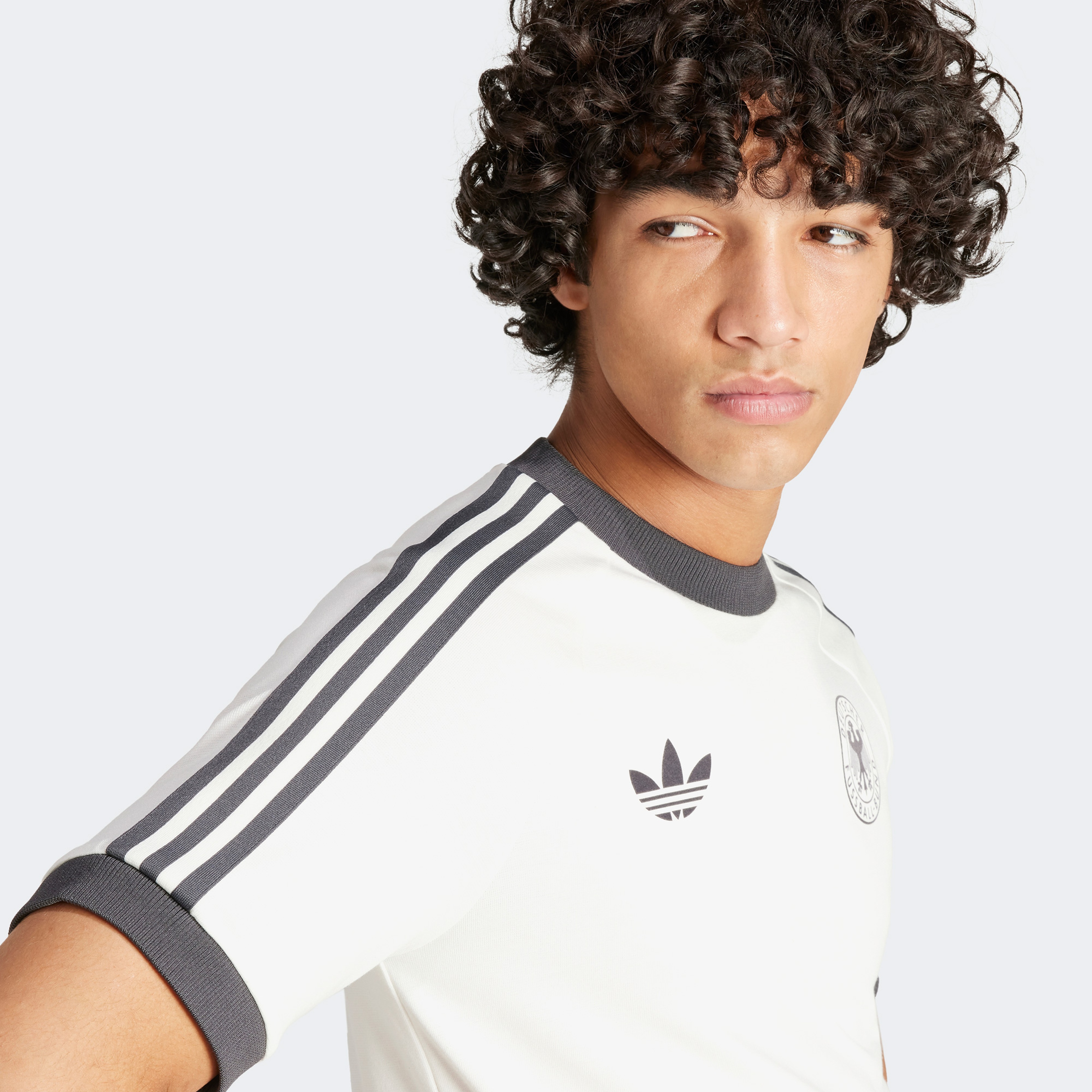 adidas DFB Originals 3-Stripes Erkek Beyaz T-Shirt