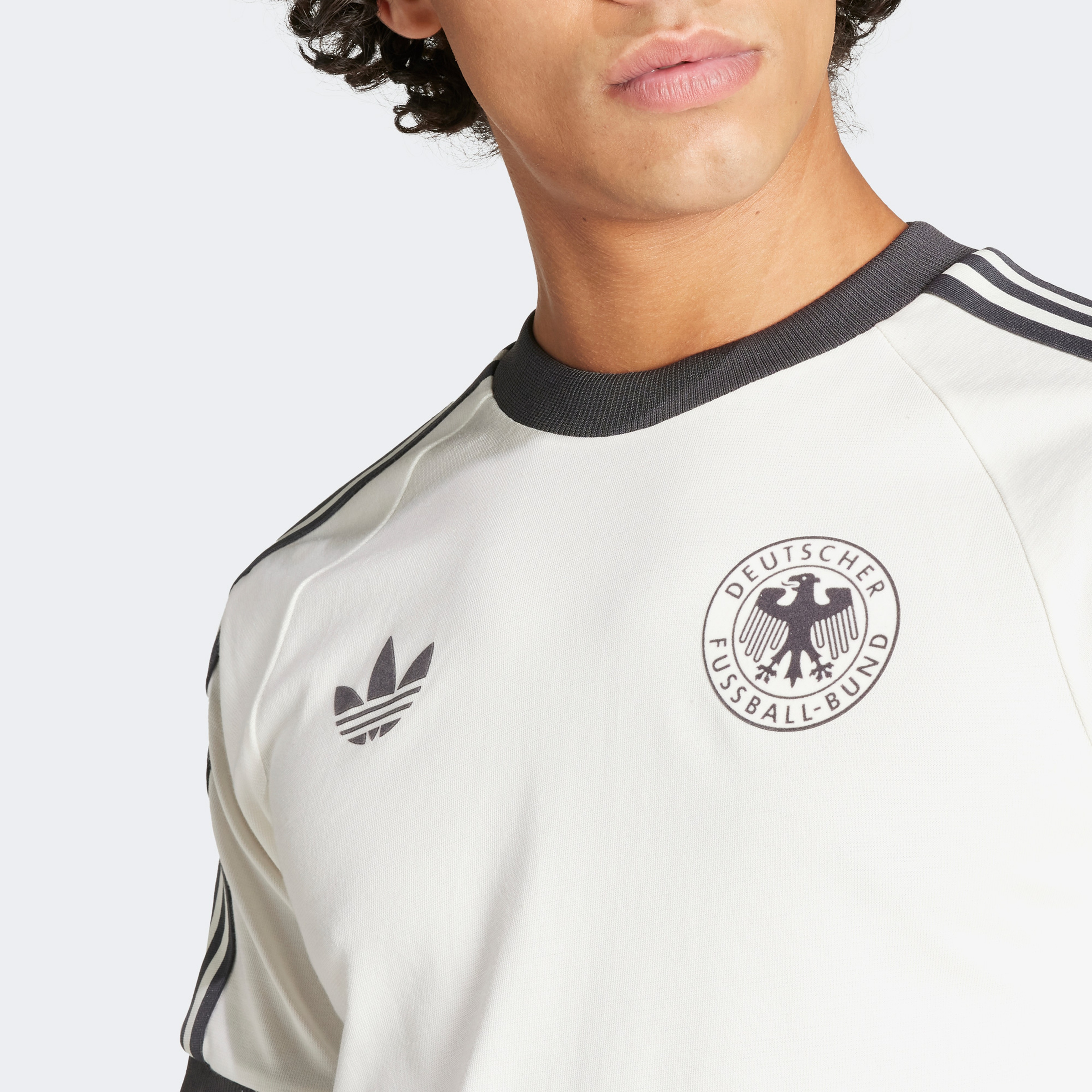 adidas DFB Originals 3-Stripes Erkek Beyaz T-Shirt