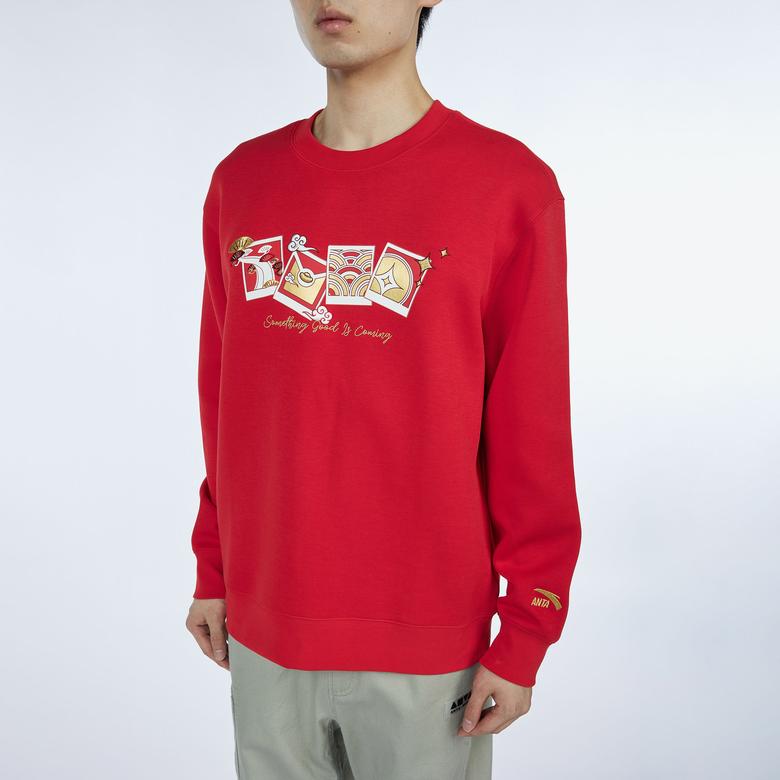 Anta CNY Good Luck Erkek Kırmızı Sweatshirt