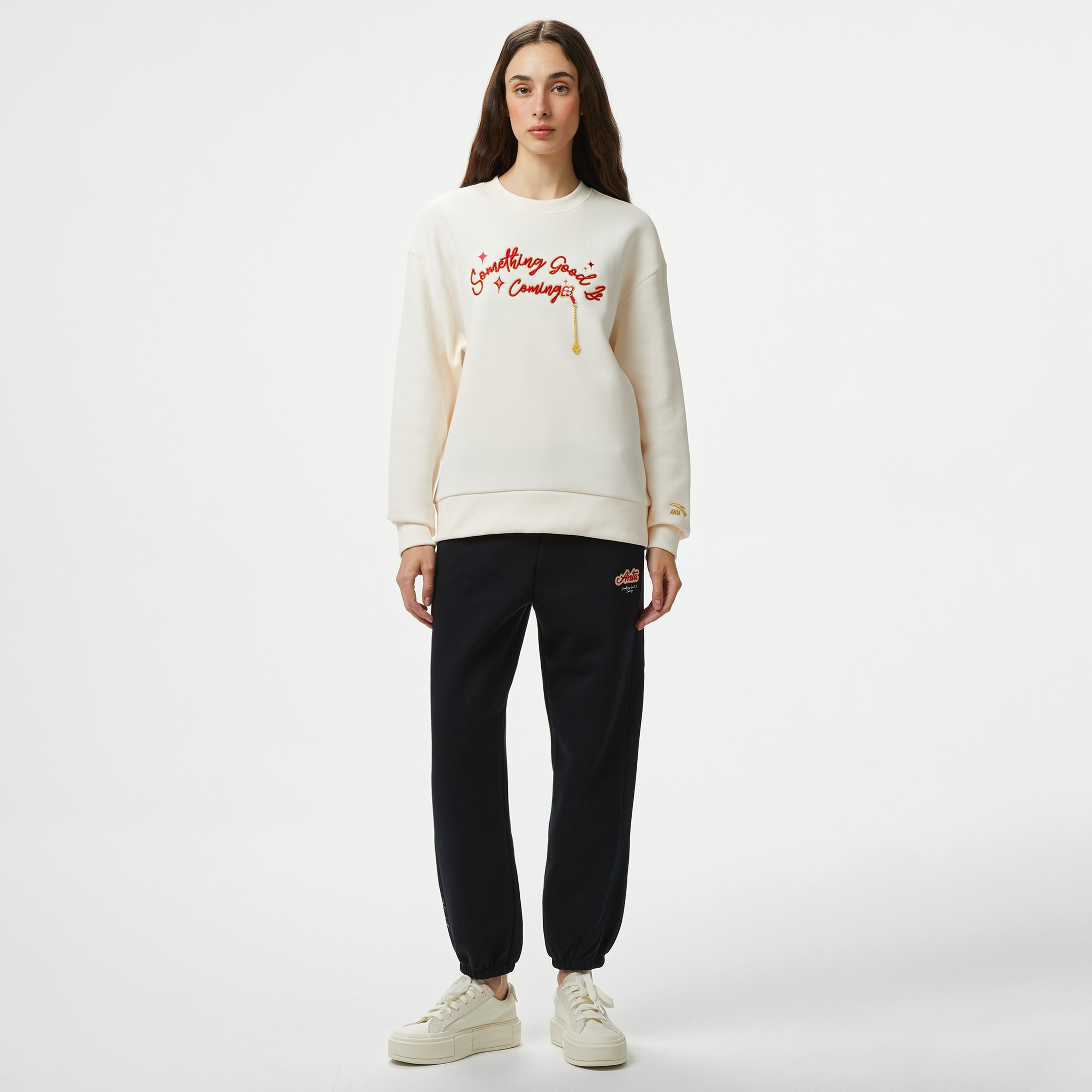 Anta CNY Good Luck Kadın Siyah Eşofman Altı