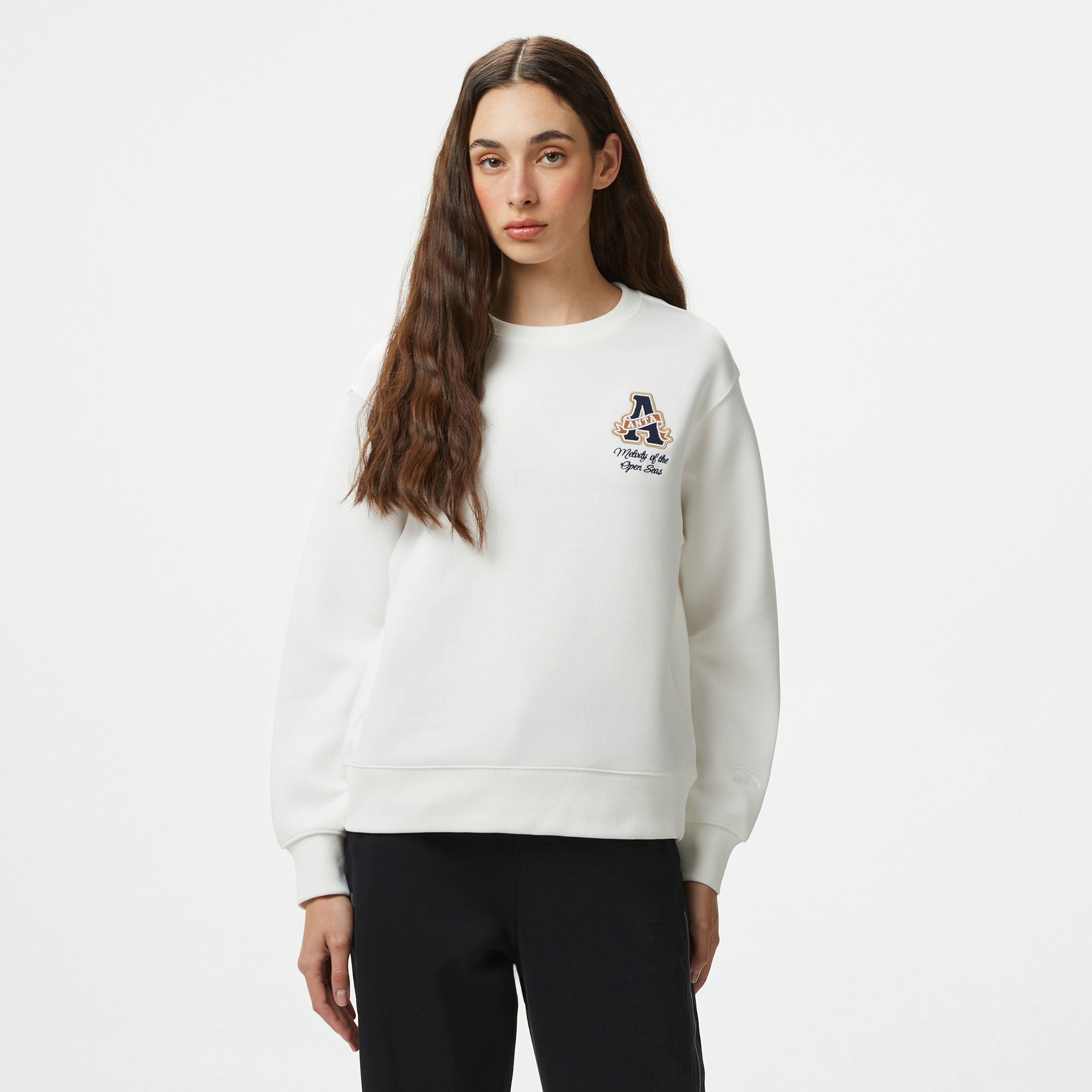Anta Sports Club Kadın Beyaz Sweatshirt