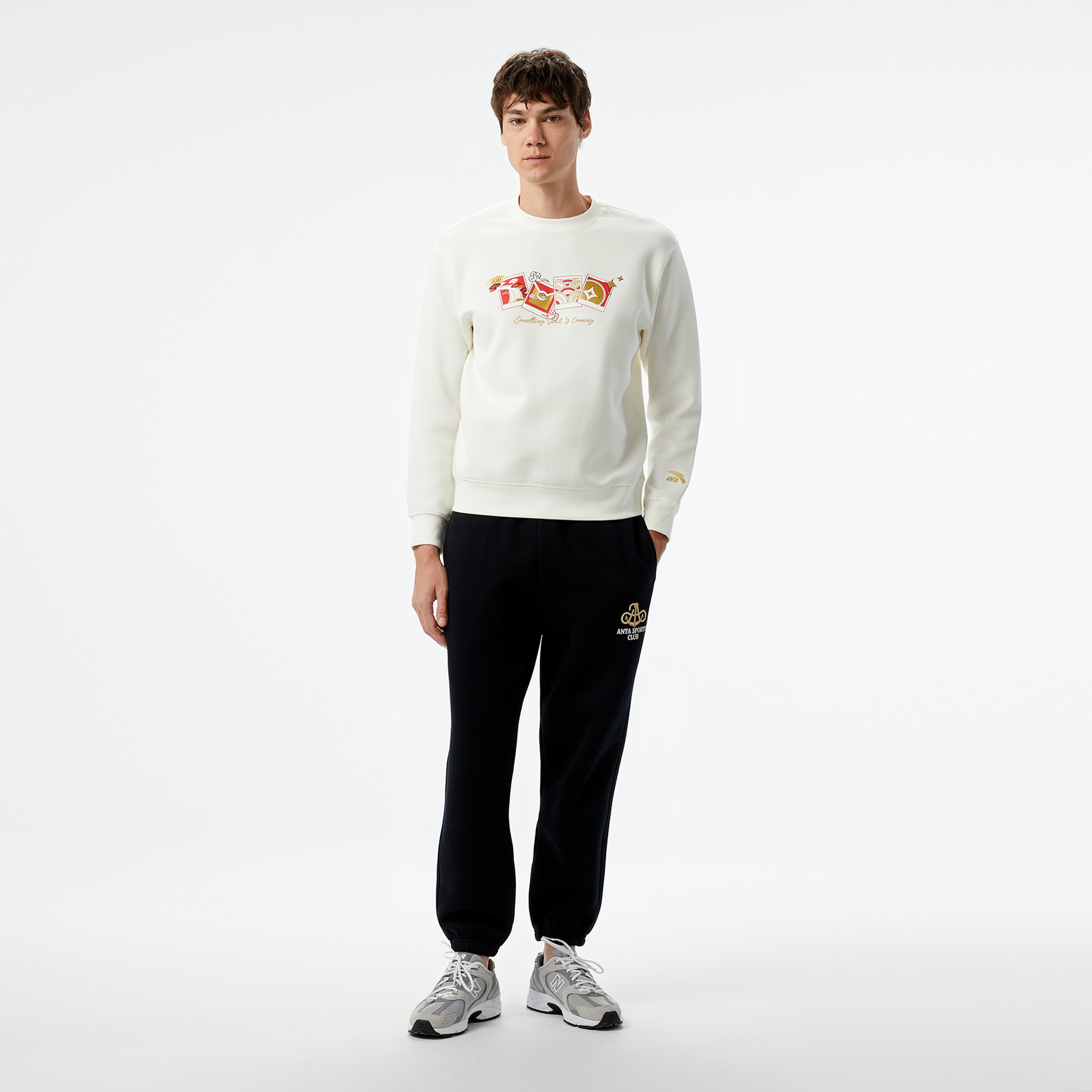 Anta CNY Good Luck Erkek Bej Sweatshirt