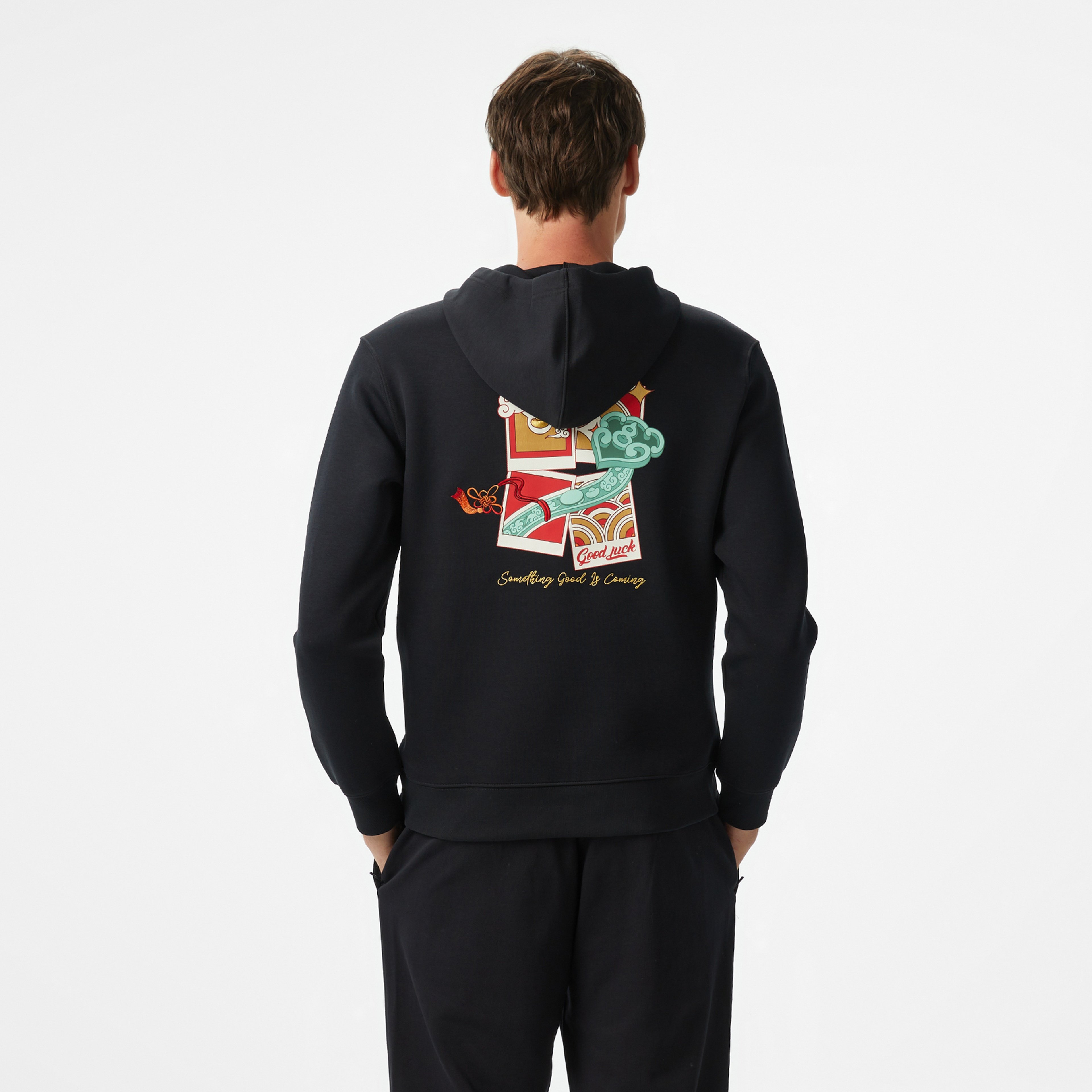 Anta CNY Good Luck Erkek Siyah Hoodie