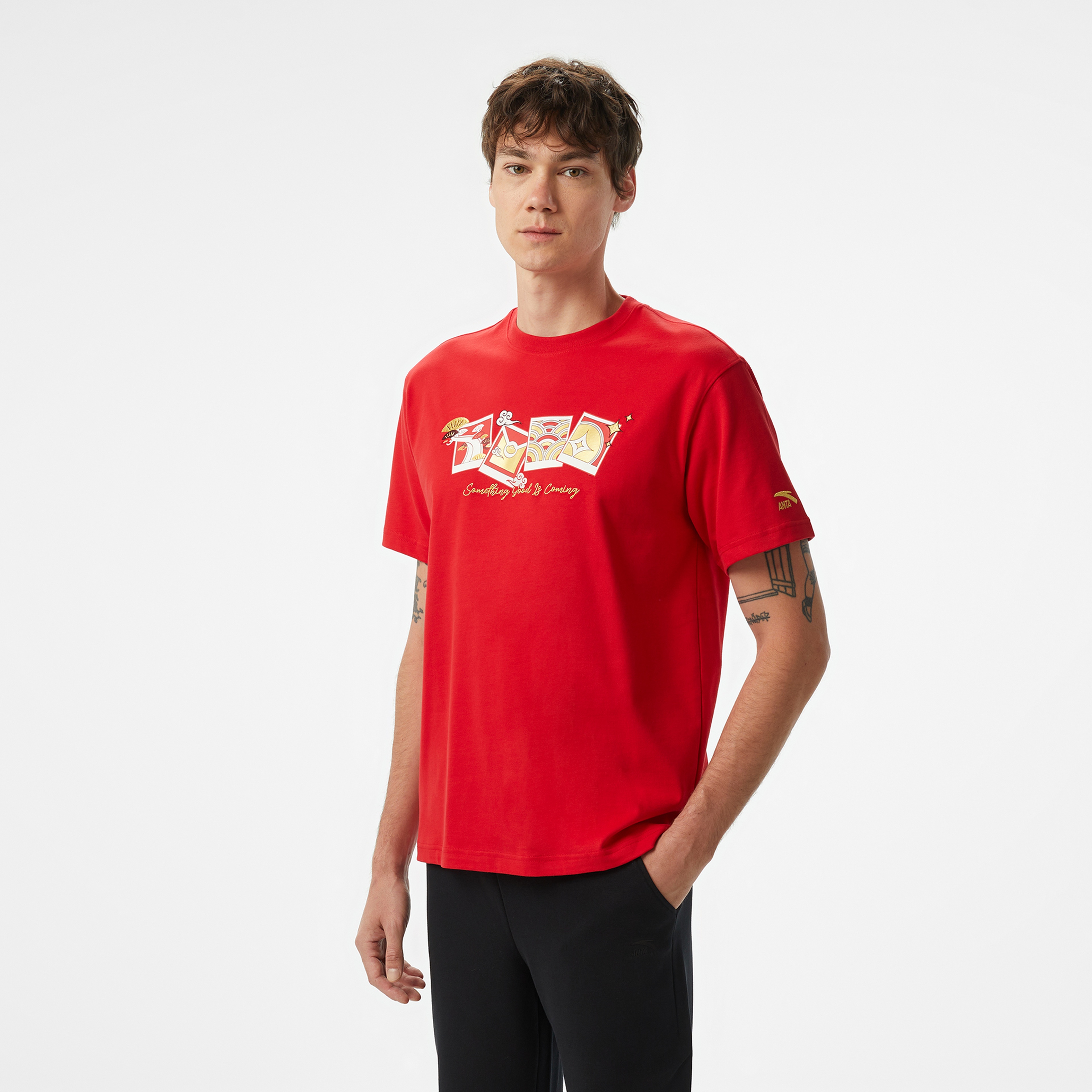 Anta CNY Good Luck Erkek Kırmızı T-Shirt